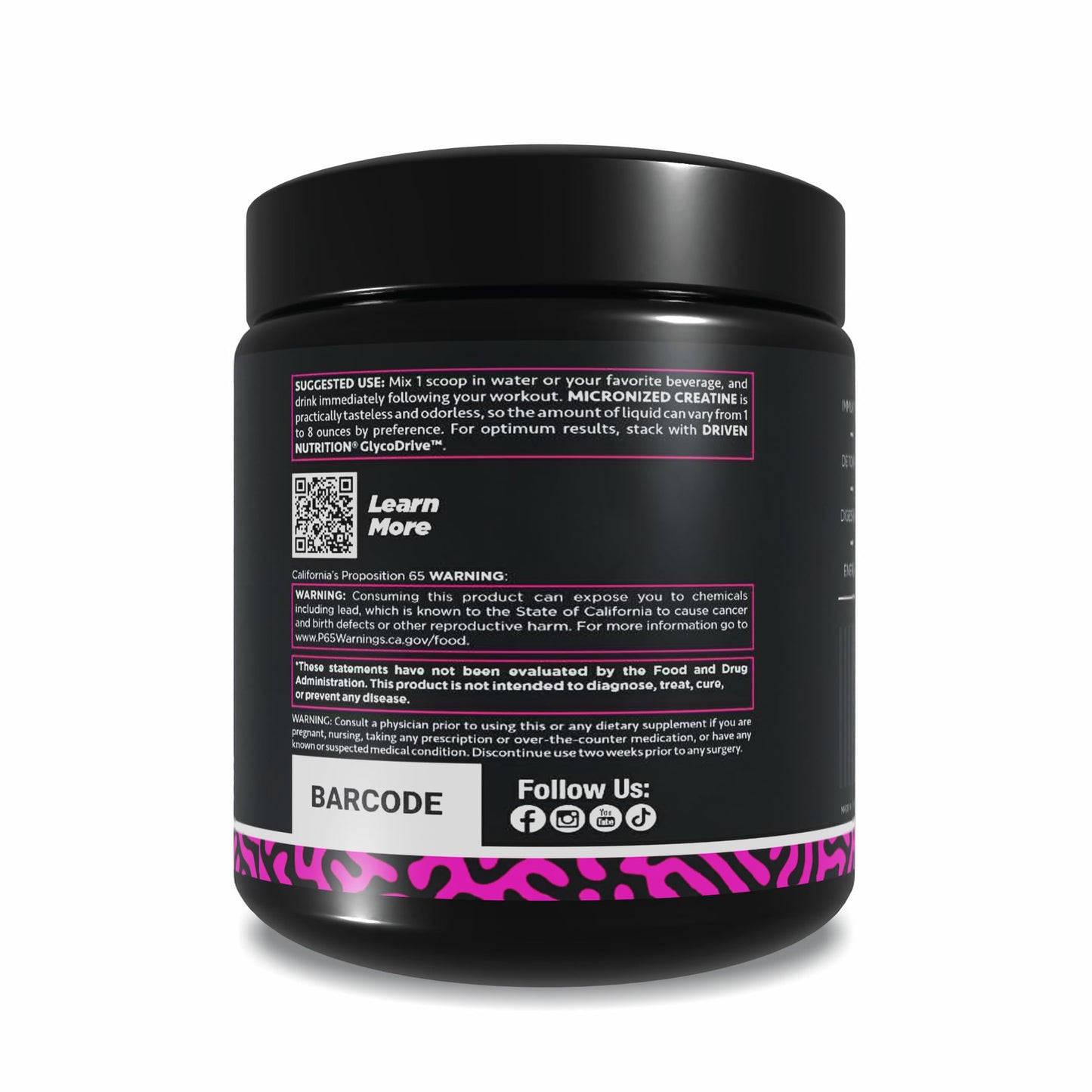 Driven Nutrition Micronized Creatine Monohydrate Powder, 7.06 Ounce