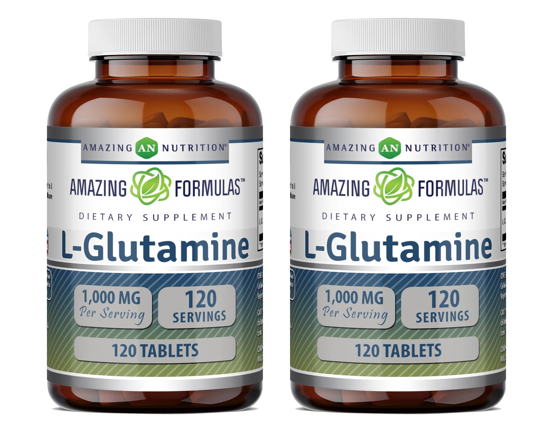 Amazing Nutrition L-Glutamine 1000 mg Tablets, 120 Count