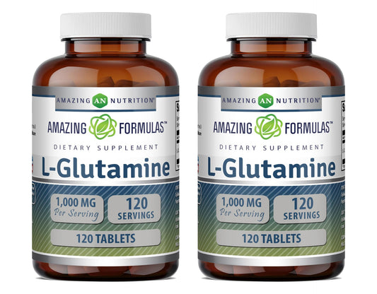 Amazing Nutrition L-Glutamine 1000 mg Tablets, 120 Count