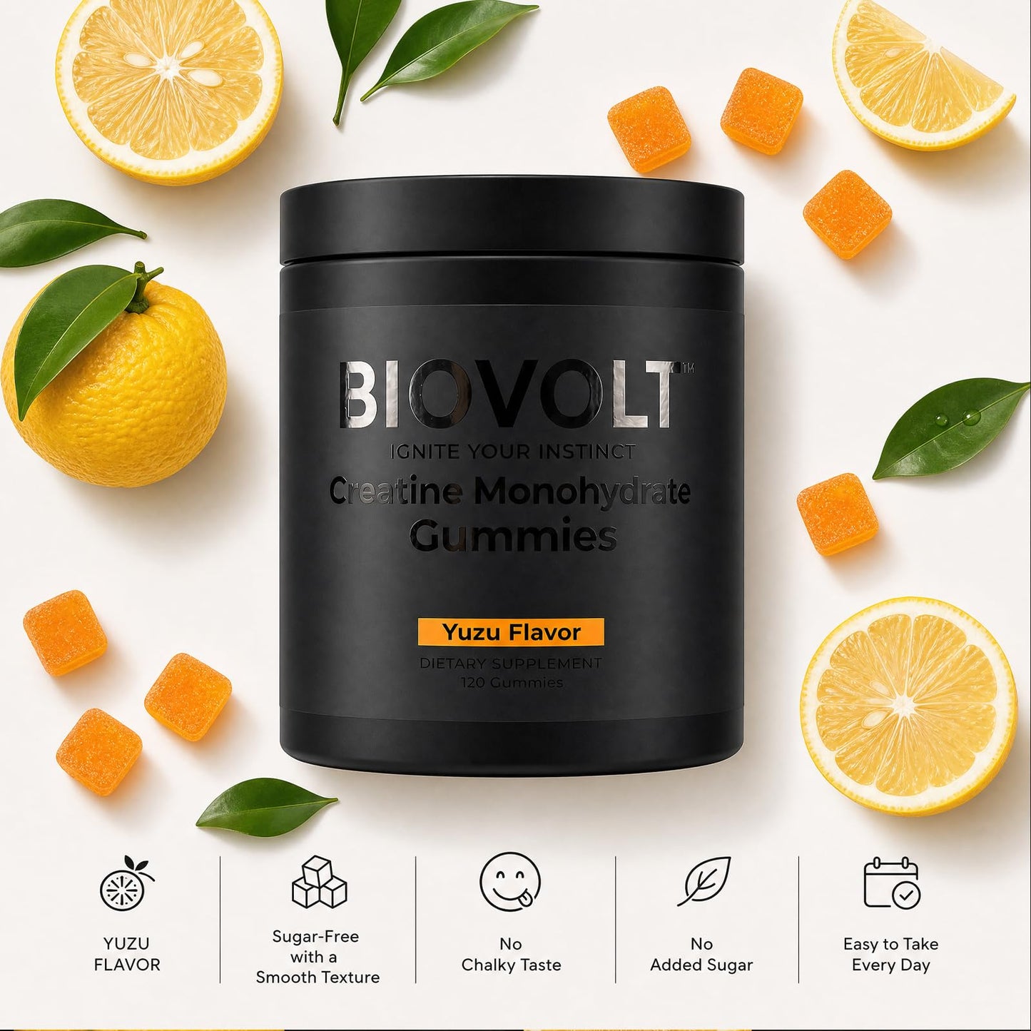 BIOVOLT Creatine Monohydrate 5000mg Gummies 360 Count