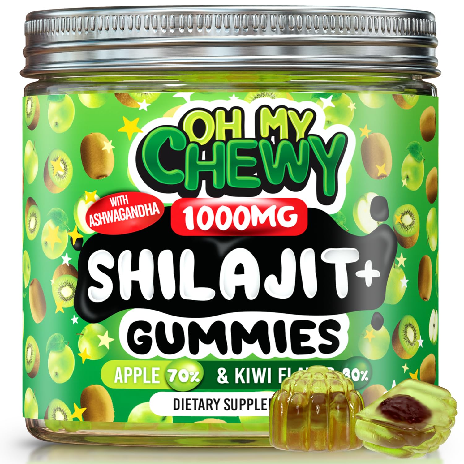 OH MY CHEWY Pure Himalayan Shilajit Gummies, 60 Count