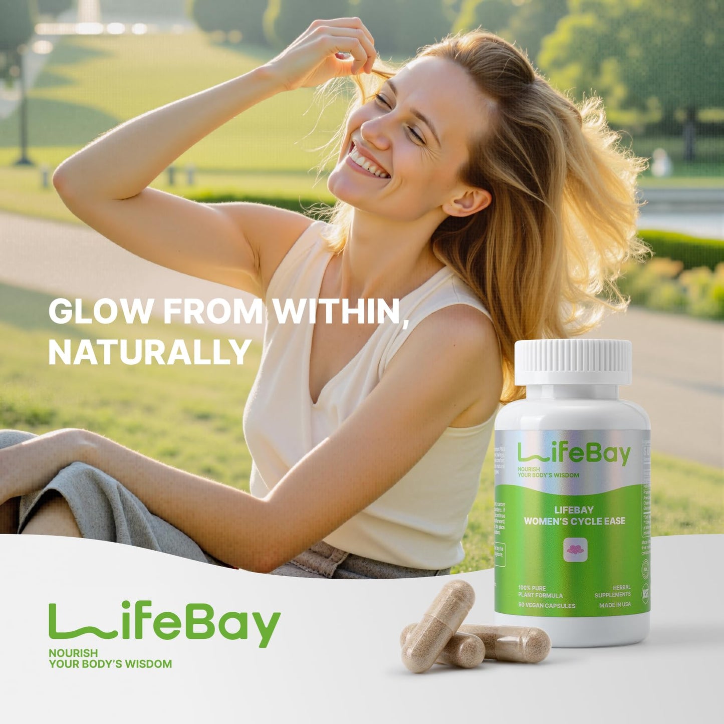 LifeBay Women’s Cycle Ease Capsules, 60 Count