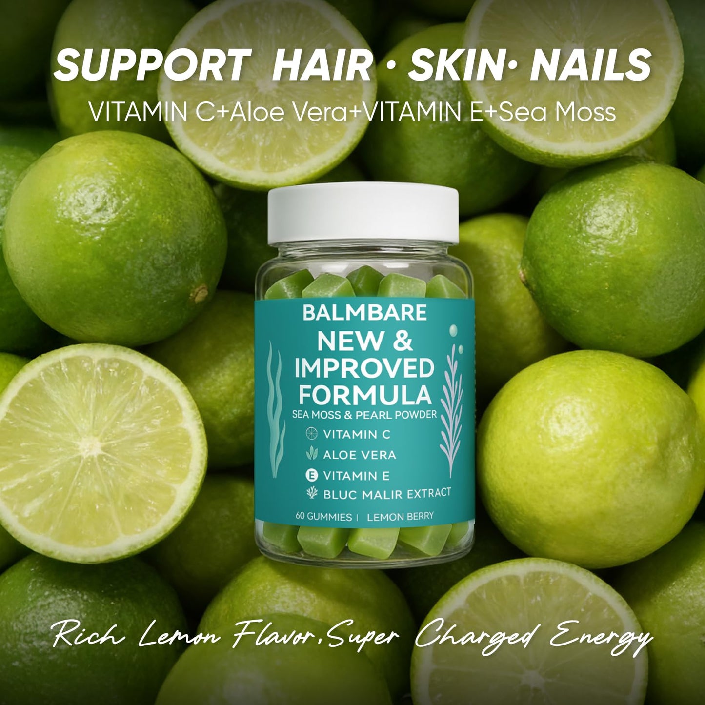 Balmbare Revive Gummies for Hair Loss 60 Count