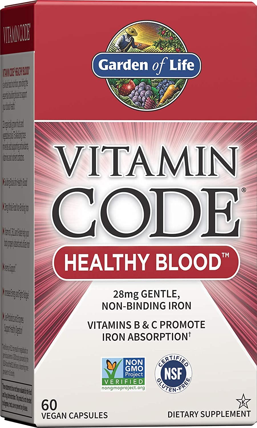 Garden of Life Vitamin Code Whole Food Multivitamin for Men, Fruit & Veggie Blend and Probiotics, Capsules, 120 Count