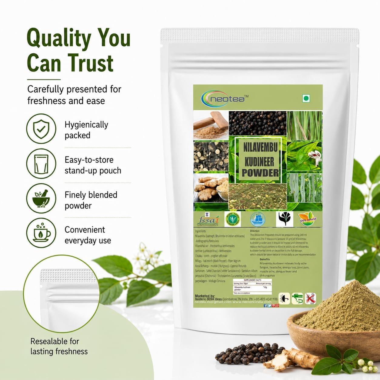 neotea Kalmegh Powder 3.52 Ounce