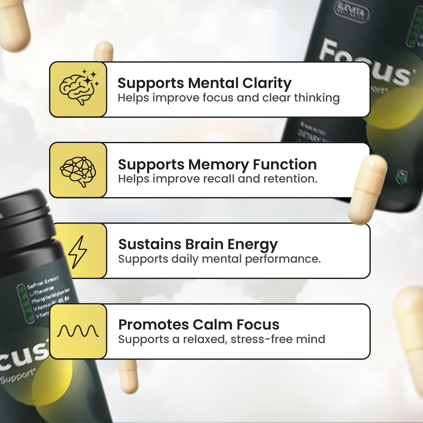 ELEVITA WELLNESS Focus Supplement Capsule 60 Count