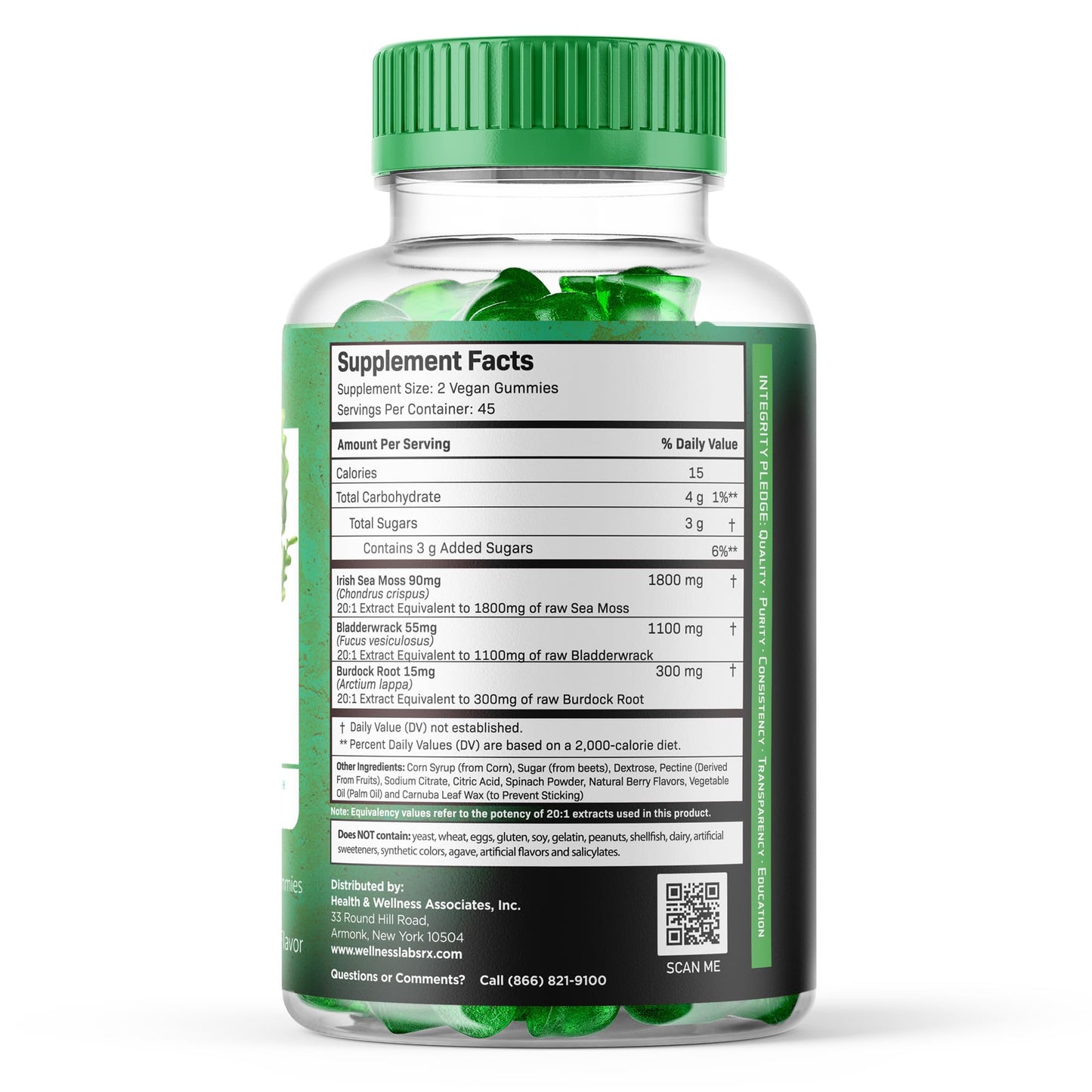 WELLNESS LABSRX Sea Moss Gummies, 90 Count