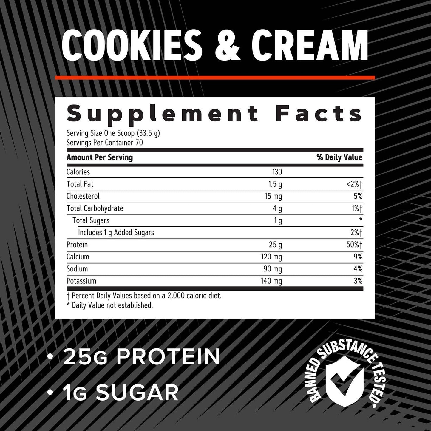 GNC AMP Pure Isolate Whey Protein Powder Cookies & Cream, 70 Servings