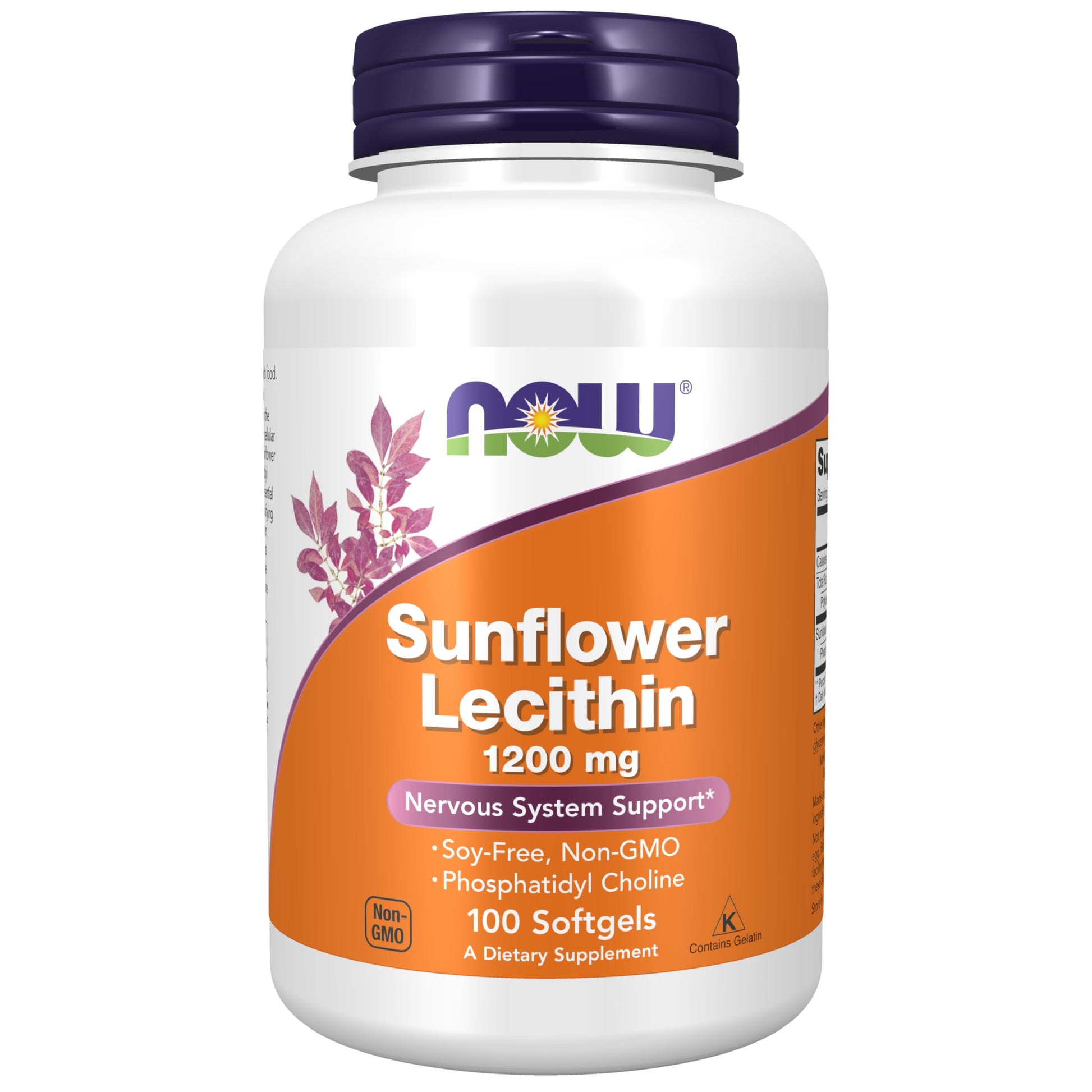 NOW Foods Sunflower Lecithin 1200mg Softgel 100 Count