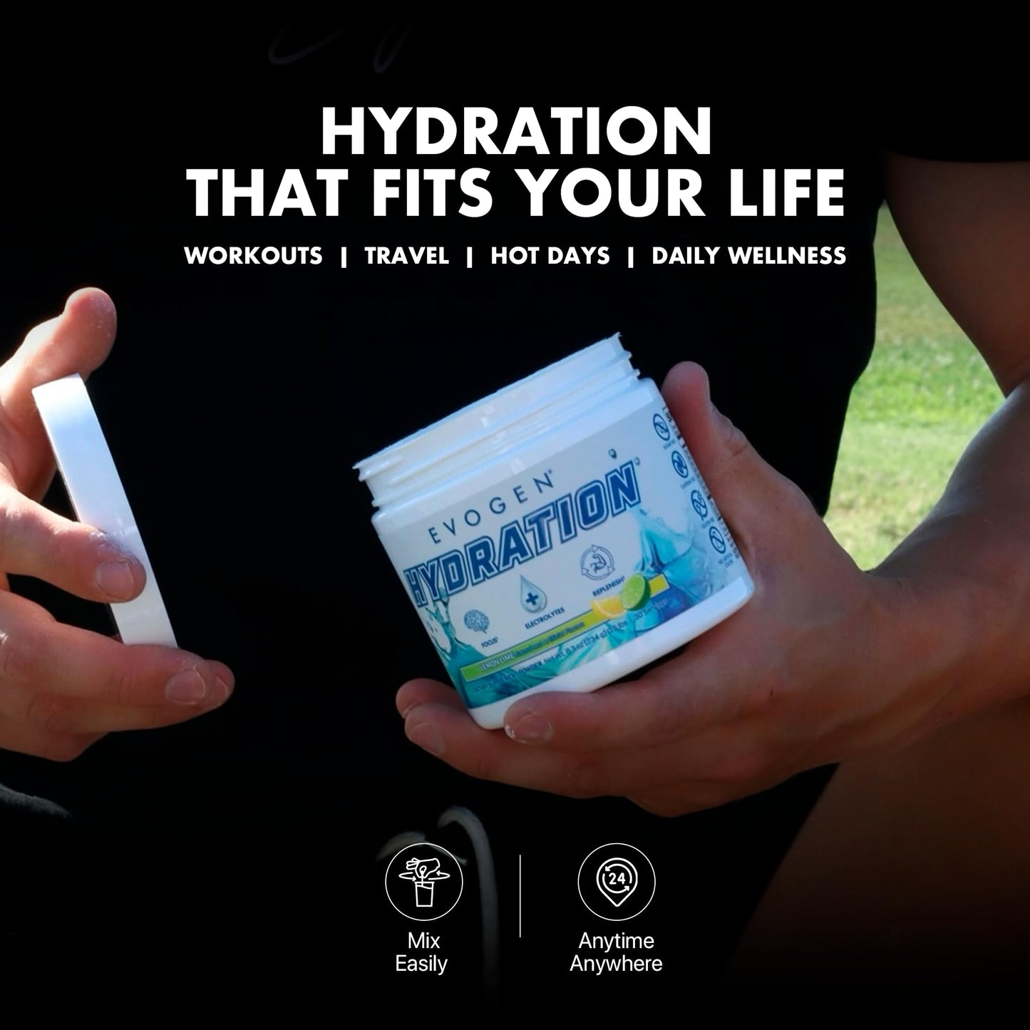 Evogen Hydration Full Spectrum Electrolytes Powder, Lemon Lime, 8.3 oz