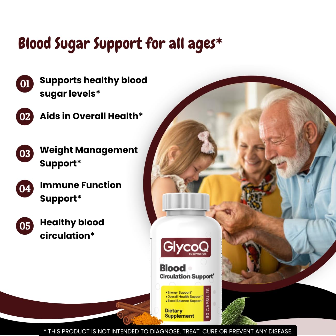 SuppNature GlycoQ 60 Capsules