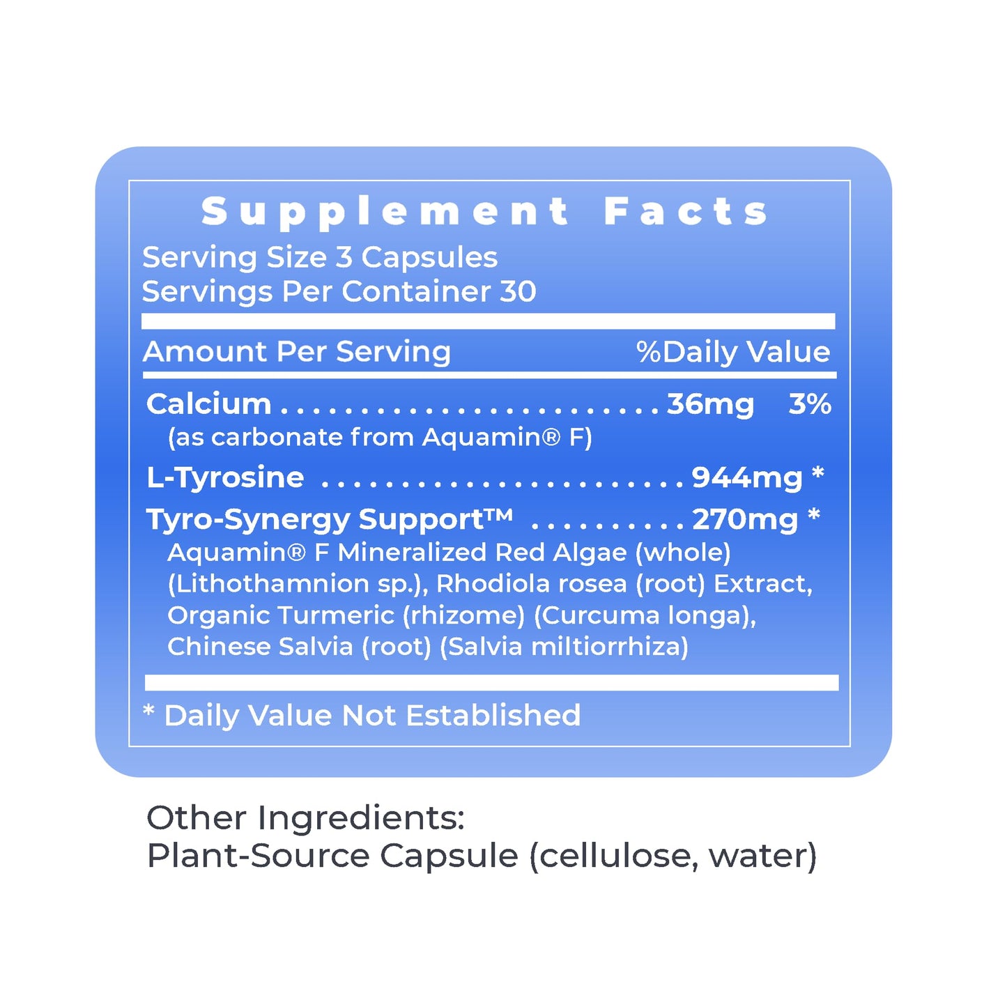 Premier Research Labs Tyrosine Matrix L-Tyrosine Supplement 90 Capsules