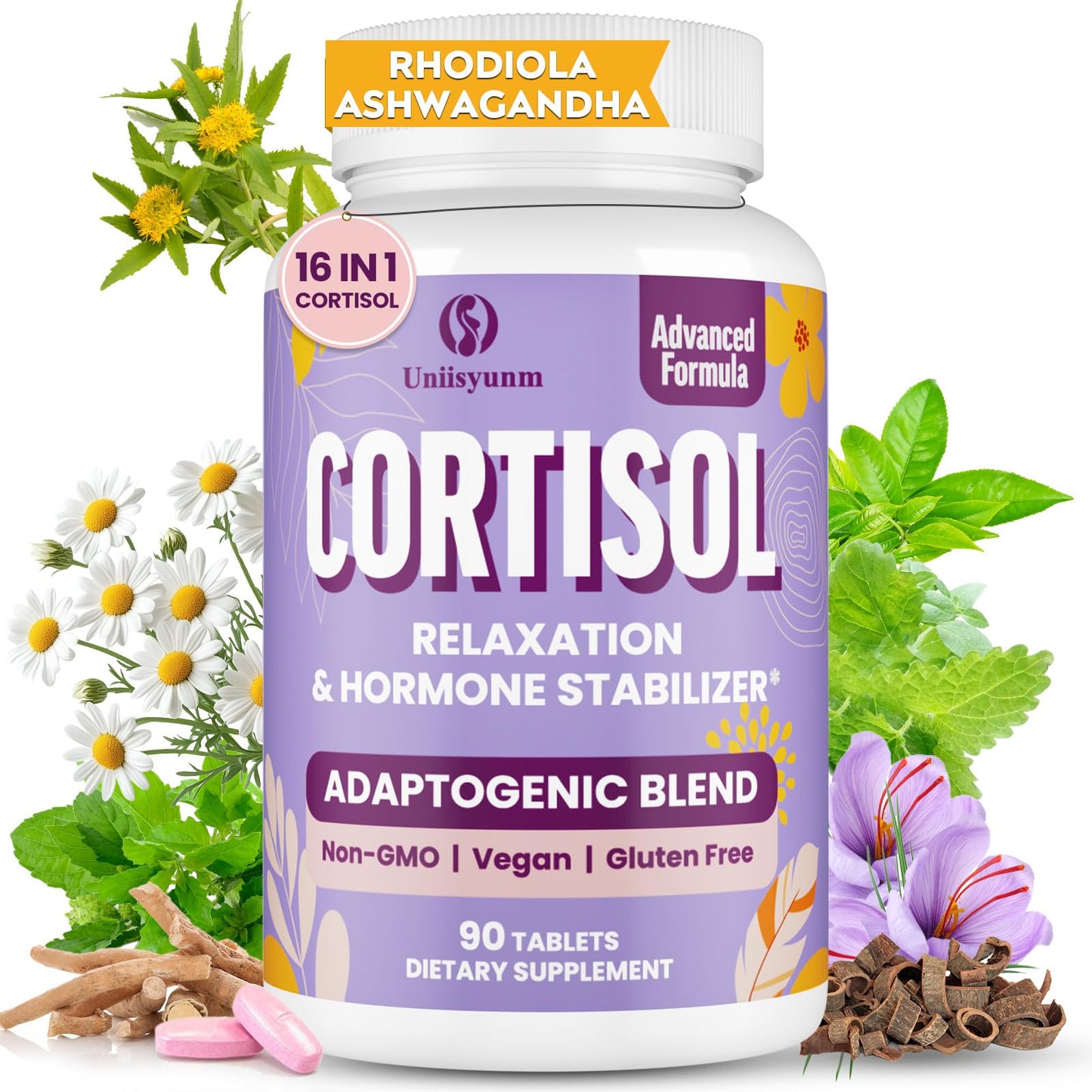 Uniisyunm Cortisol Calm & Reducer 90 Tablets