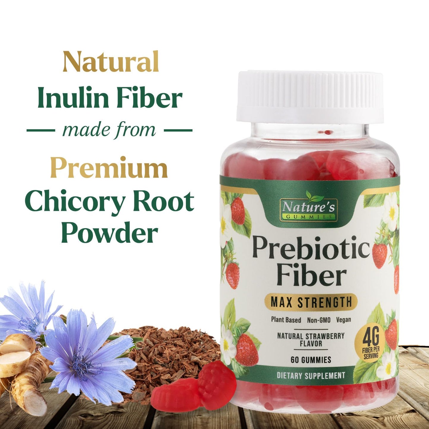 Nature's Gummies Prebiotic Fiber Gummies Gummy 60 Count