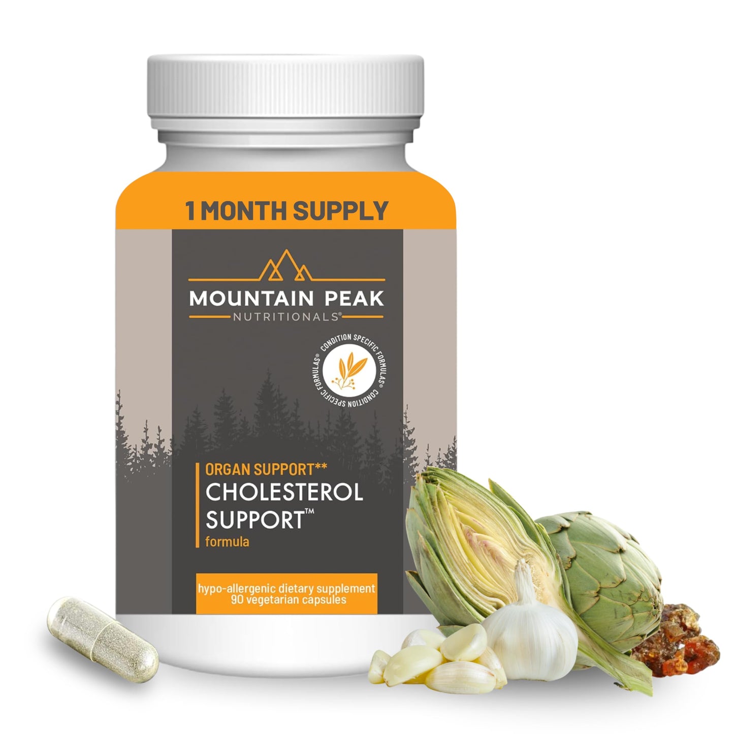 Mountain Peak Nutritionals Cholesterol Support Supplement Capsules 90 Count