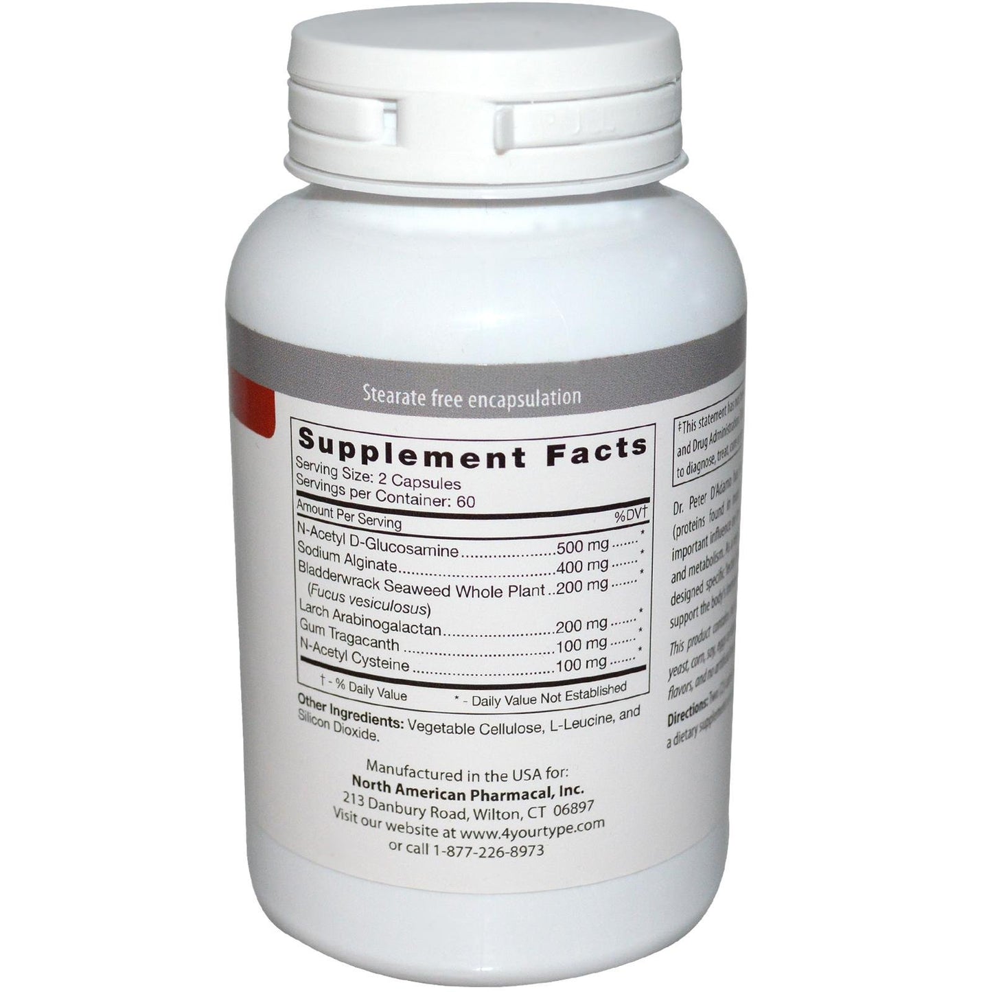 D'Adamo Personalized Nutrition Deflect O Lectin Blocking Formula Capsules, 120 Count