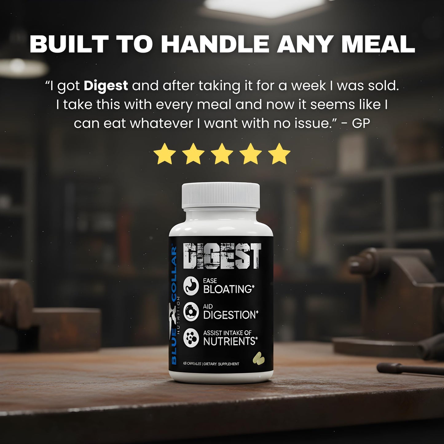 BLUE COLLAR NUTRITION Digestive Enzyme Complex 60 Capsules