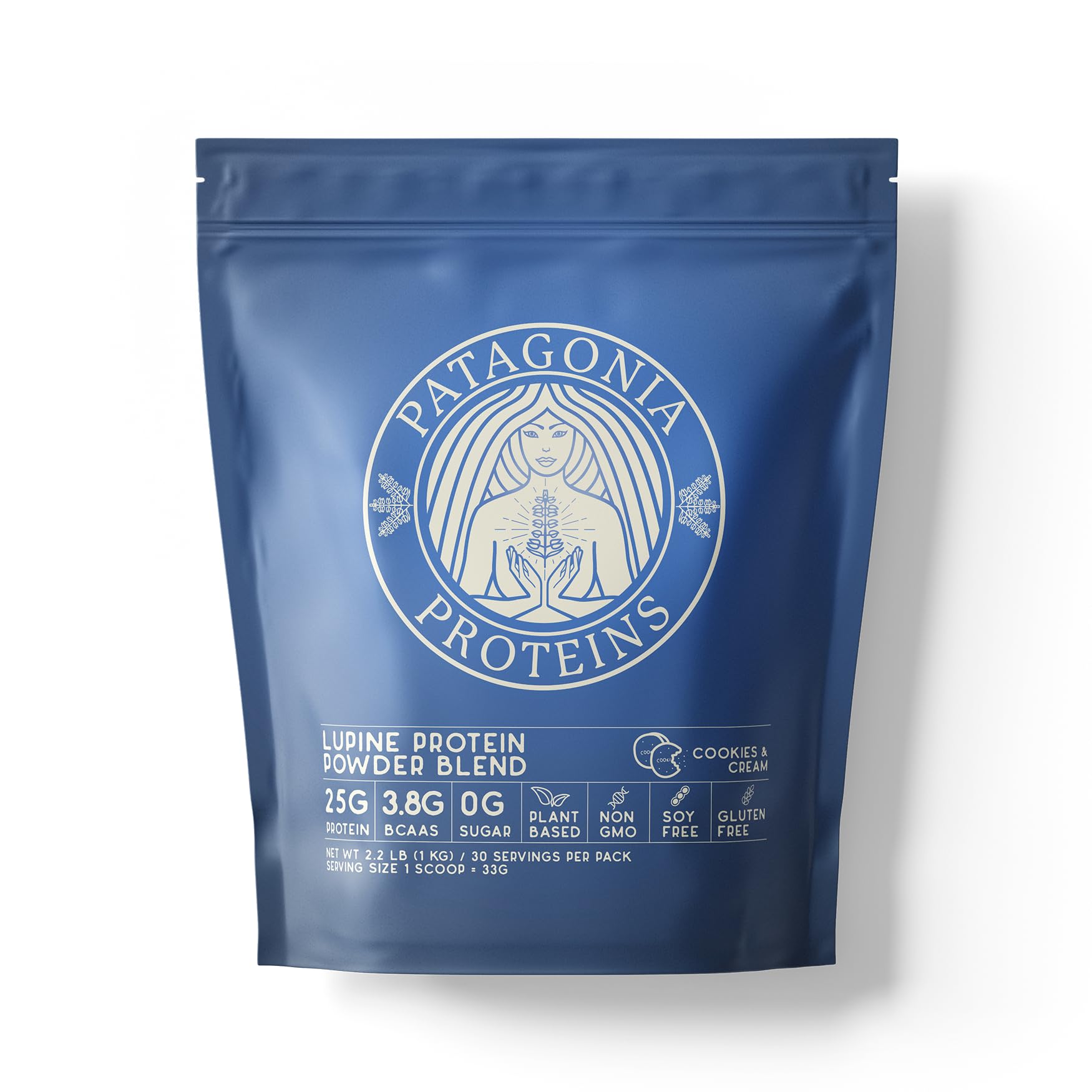 Patagonia Proteins Vegan Protein Harvested in Patagonia Protein Powder Cookies & Cream, 30 Servings