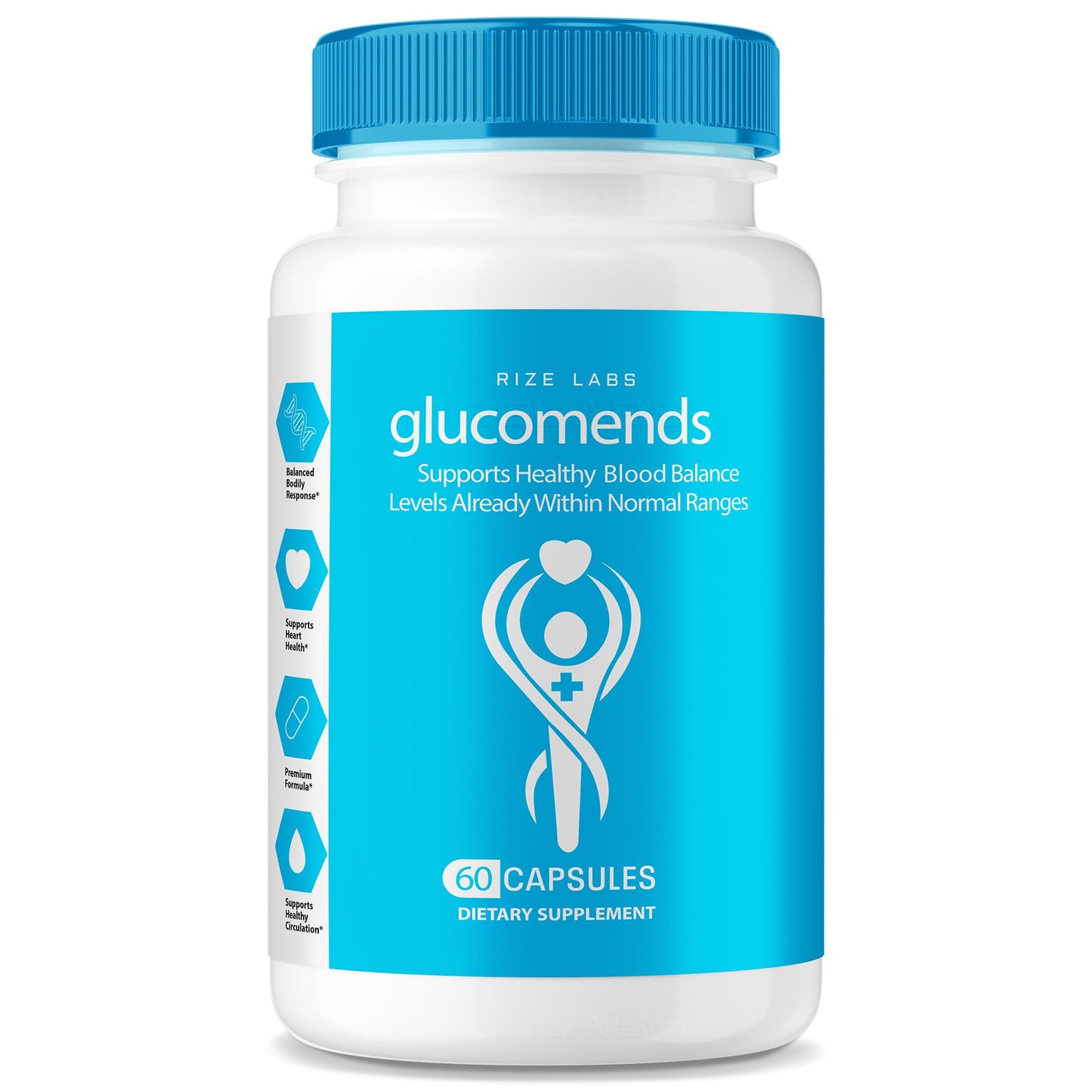 Rize Labs Glucomends Supplement, Advanced Formula, 60 Capsules