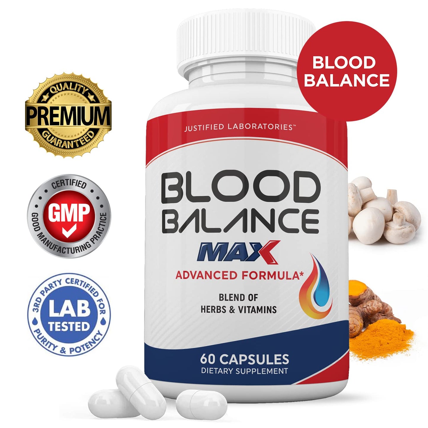 Justified Laboratories Blood Balance Max Capsules 180