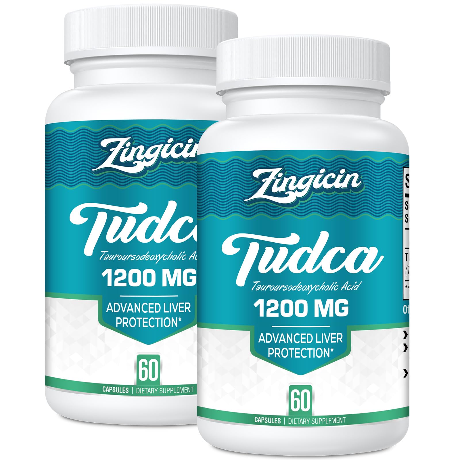 Zingicin TUDCA Supplement 1200mg Capsule, 120 Veggie Capsules