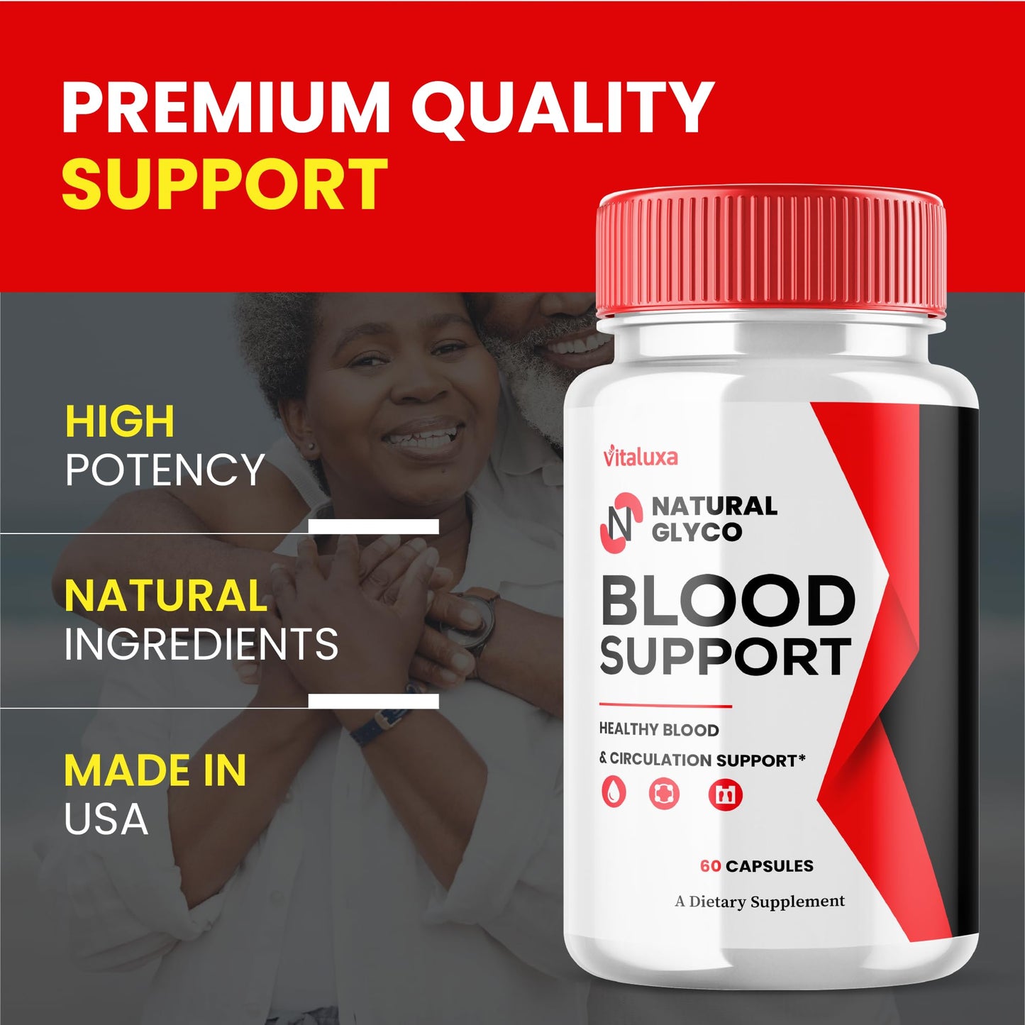 Vitaluxa Natural Glyco Blood Sugar Supplement Capsule 60 Count