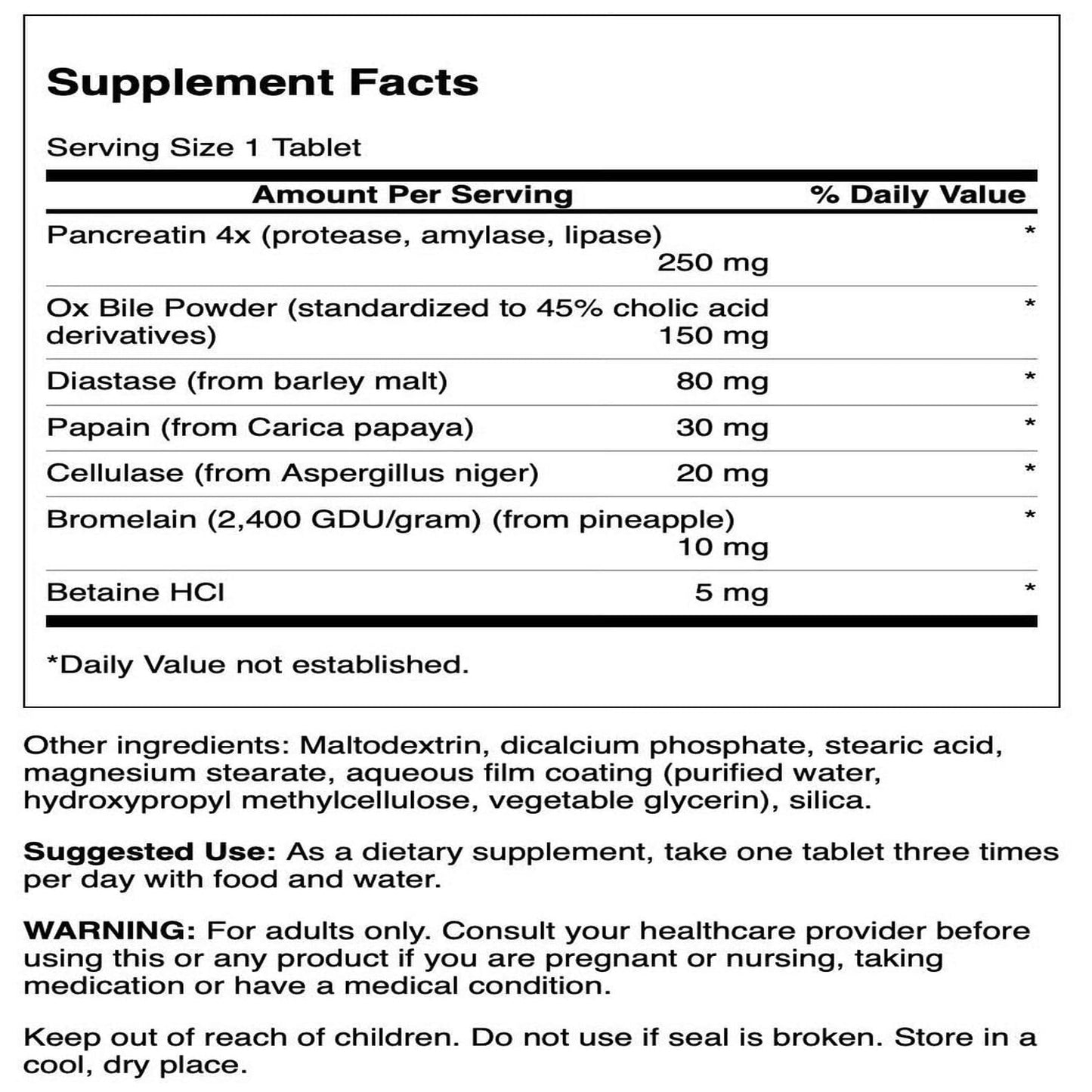 Swanson Digestive Enzymes 180 Tablets