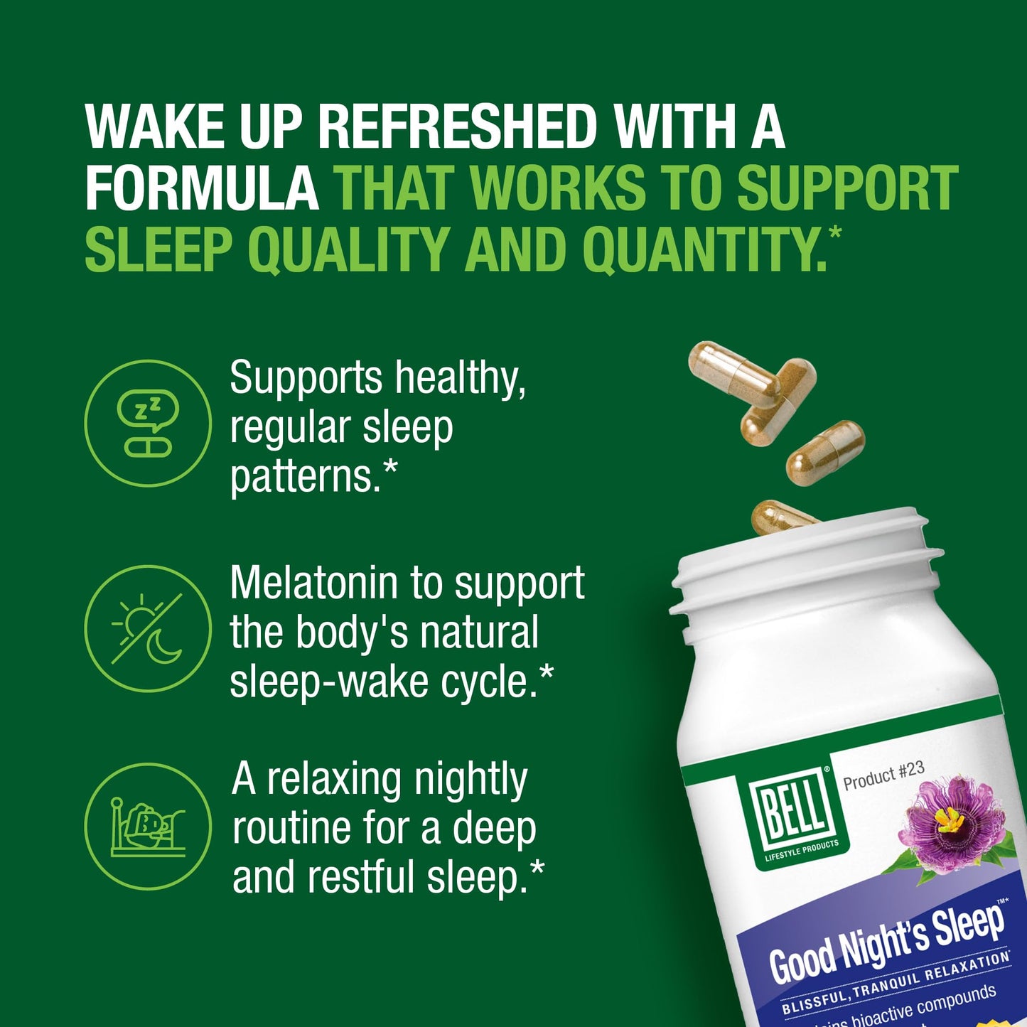 Bell Lifestyle Good Night's Sleep Capsule, 60 Count