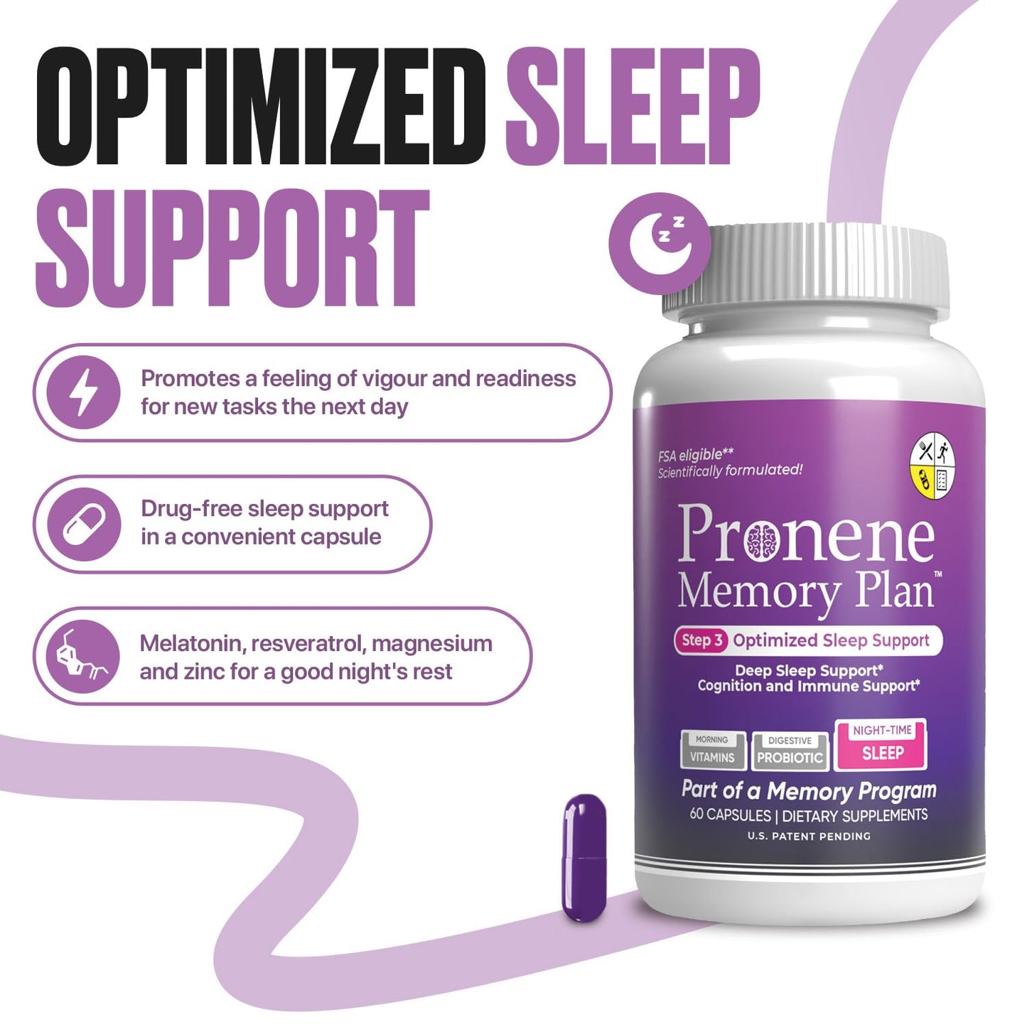 Pronene Memory Plan Optimized Sleep Support 60 Capsules