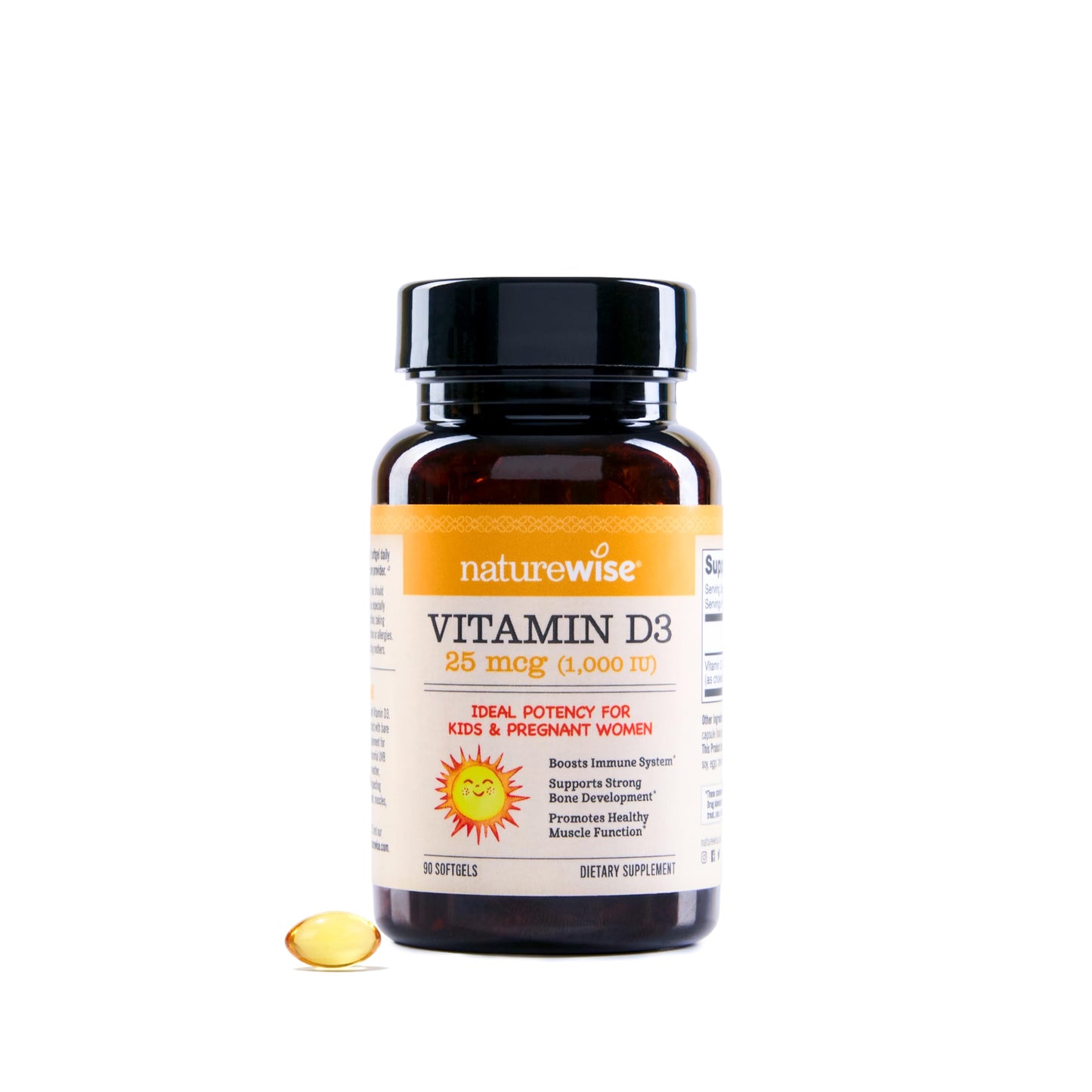 NatureWise Vitamin D3 Softgels 1000 IU, 90 Count