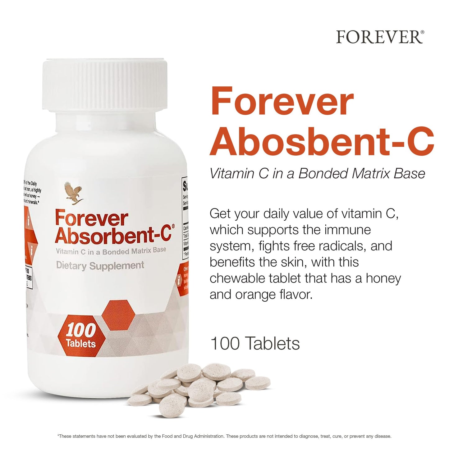 Forever Living Products Absorbent-C Tablet, 100 Tablets