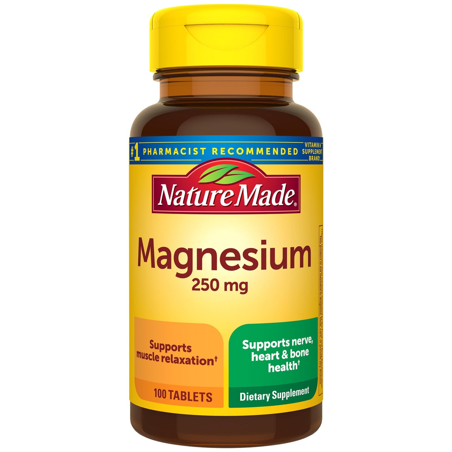 Nature Made Magnesium Oxide 250 mg Tablets, 100 Count