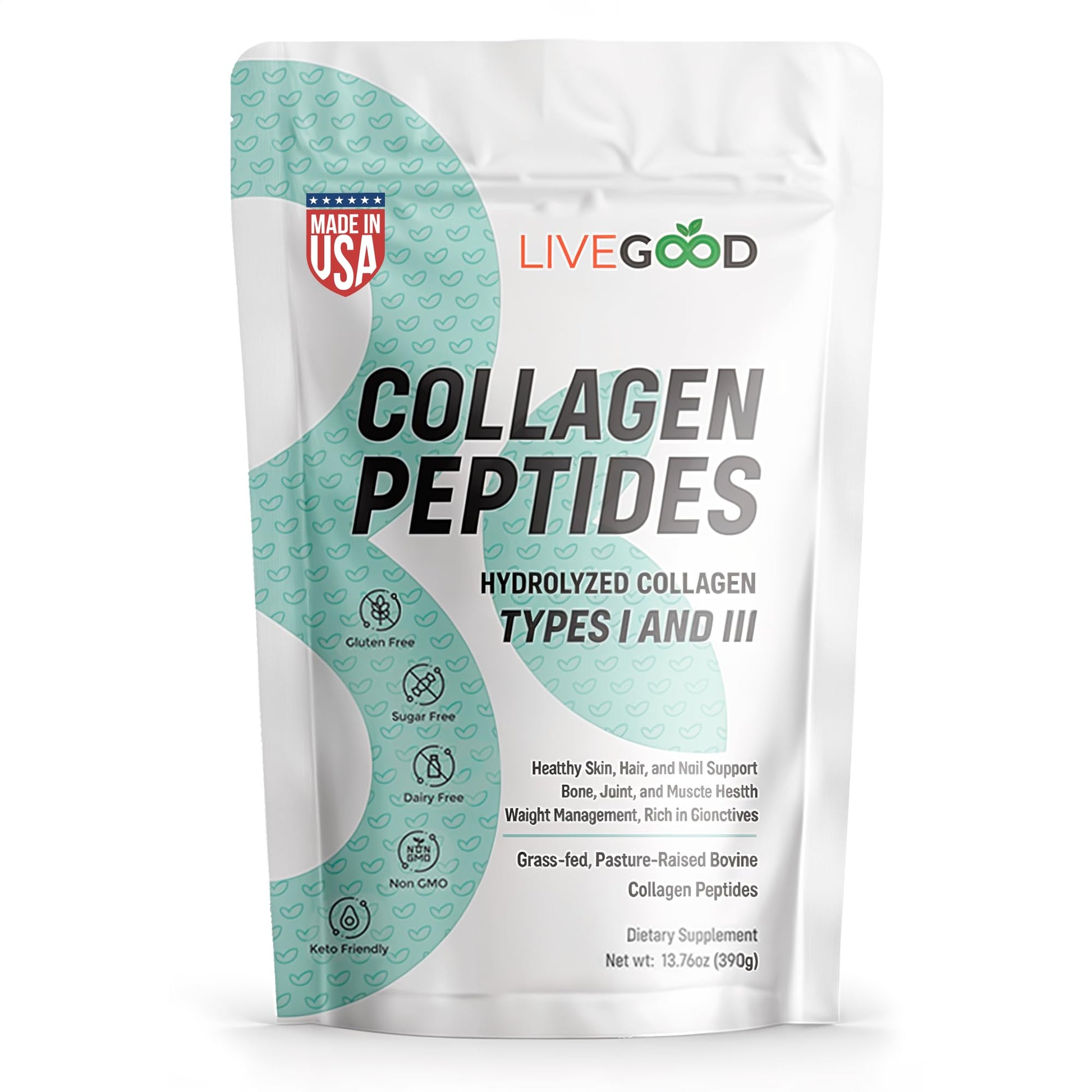 LIVEGOOD Collagen Peptides Powder 13.7 Ounce