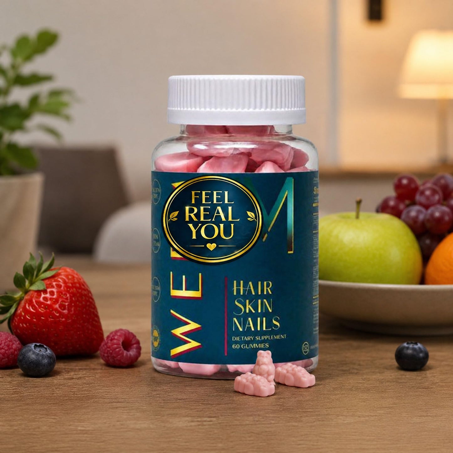 SAVYN Hair Skin and Nails Gummies, Gummy, 60 Count