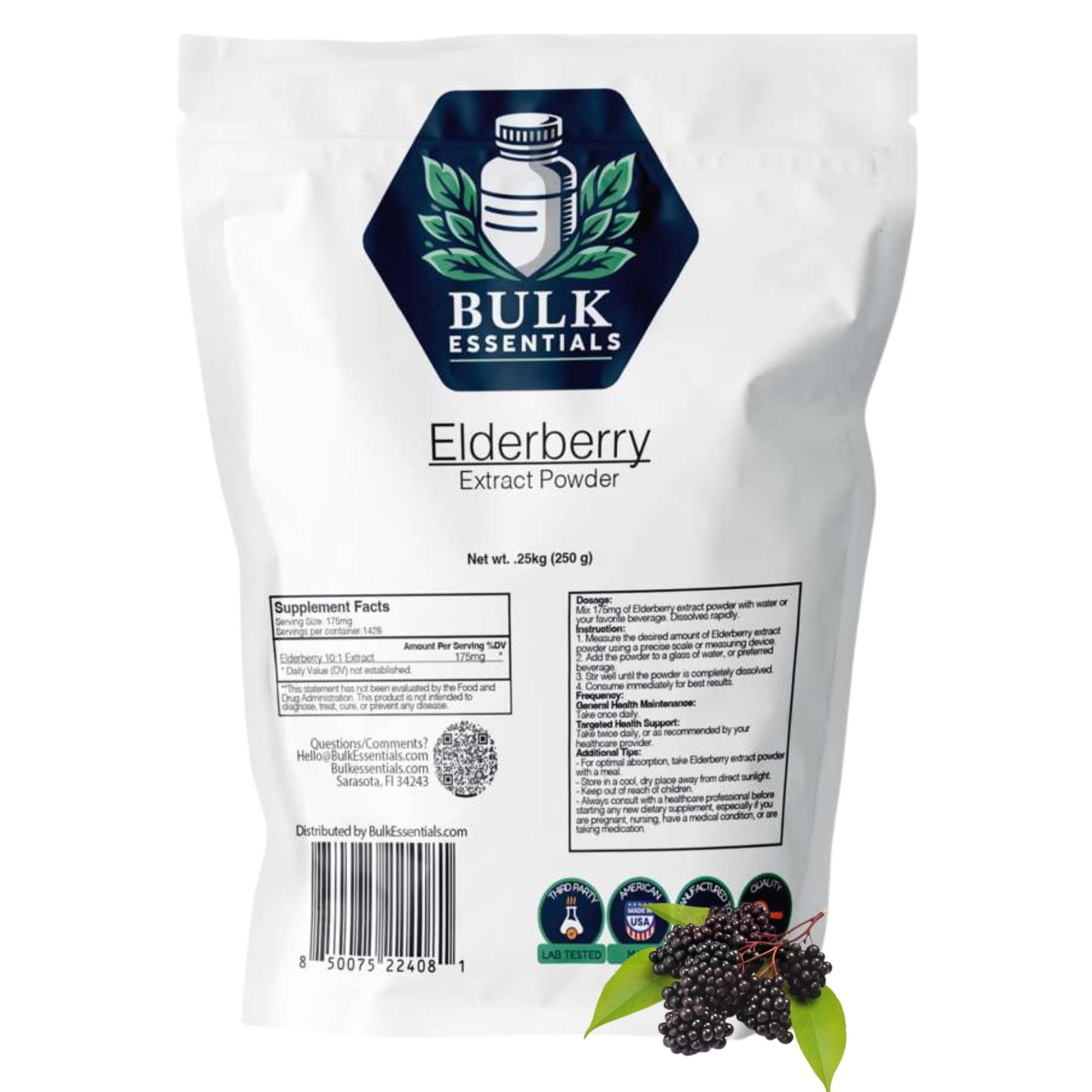 Bulk Essentials Elderberry Extract Powder 8.81 Ounce