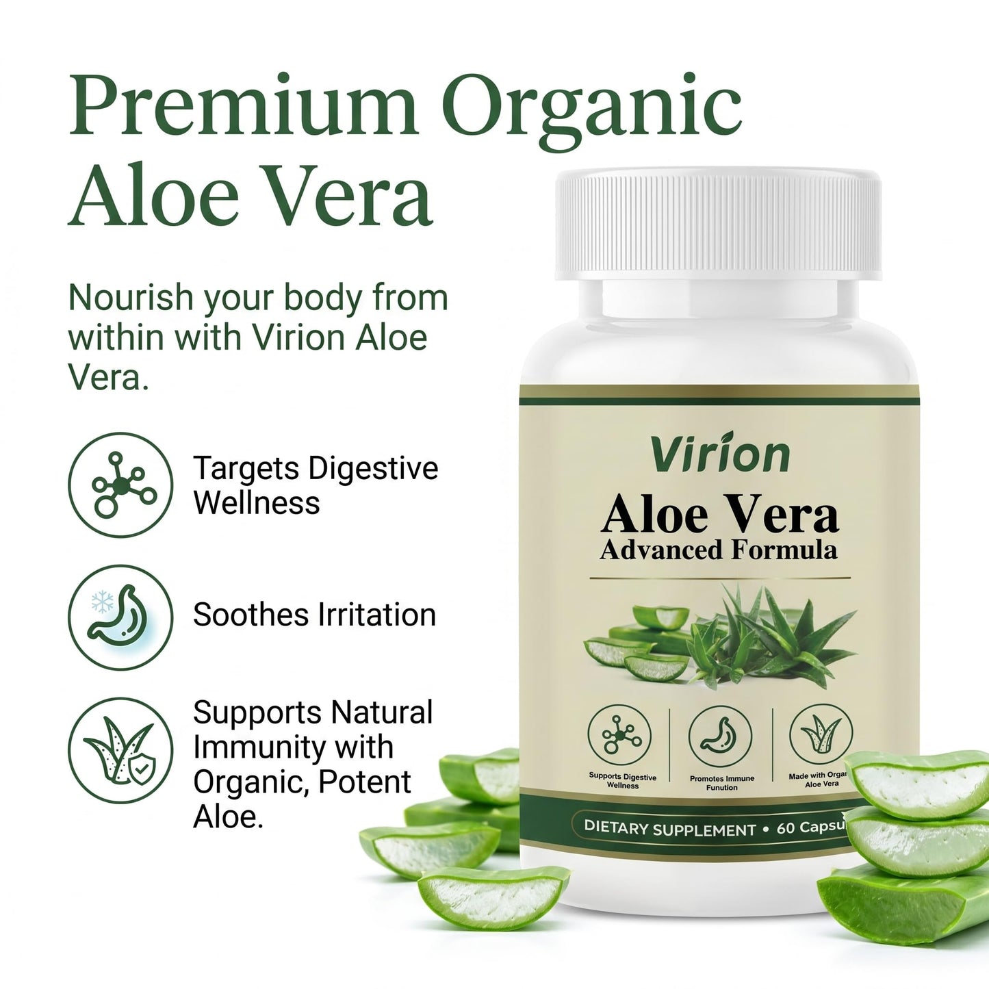 Virion Aloe Vera Capsules 1 Count