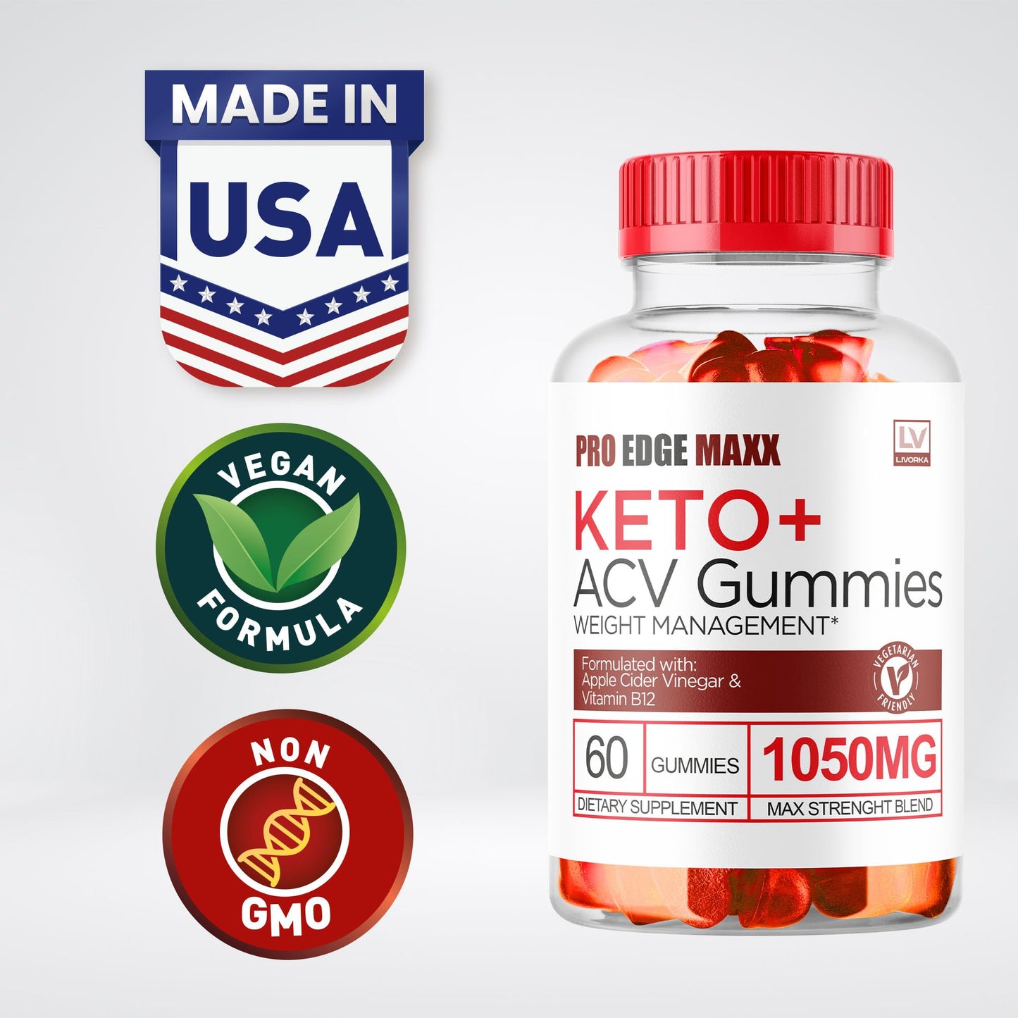 LIVORKA Pro Edge Maxx 180 Gummies