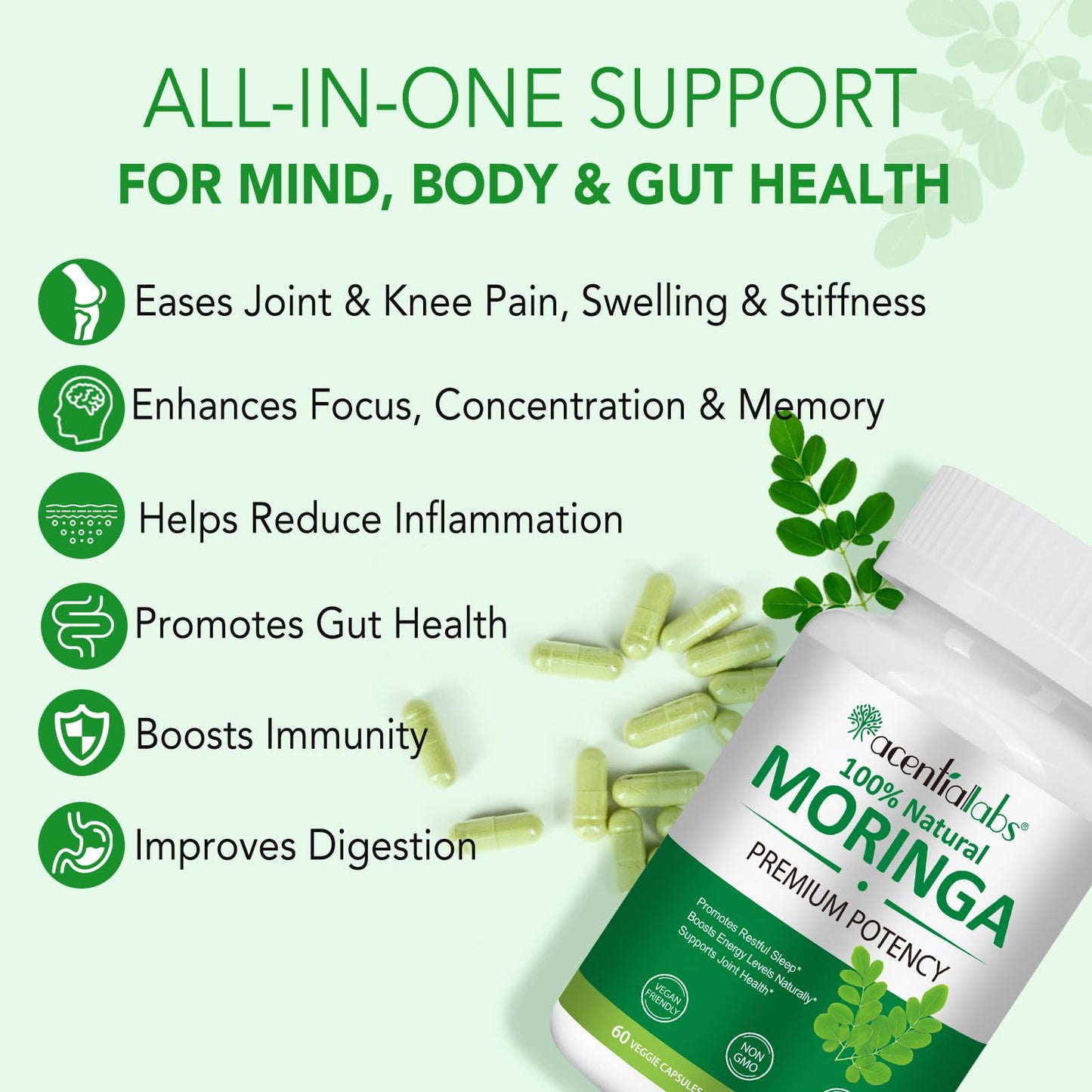 FSLHCY Moringa Capsules 800mg Capsule 60 Count