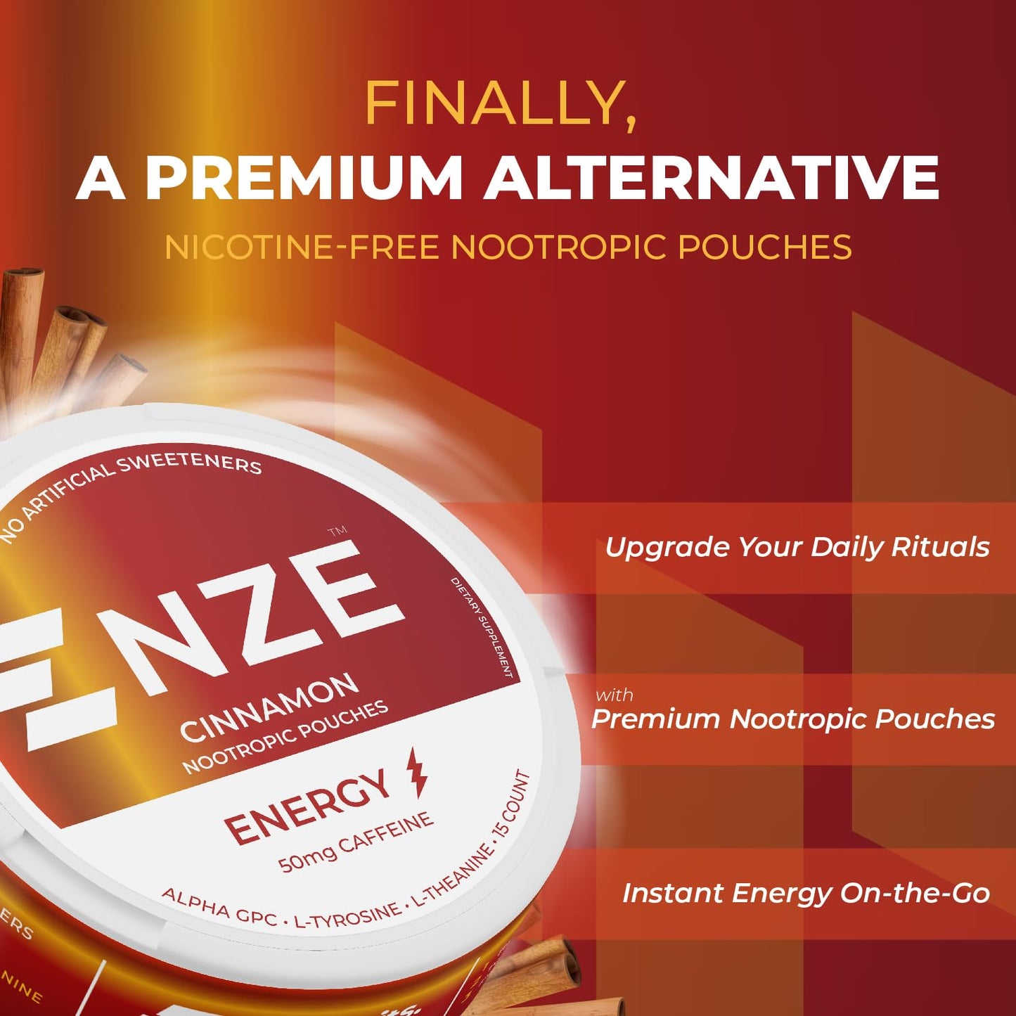 NZE Caffeine Nootropic Caplets, 5 Count