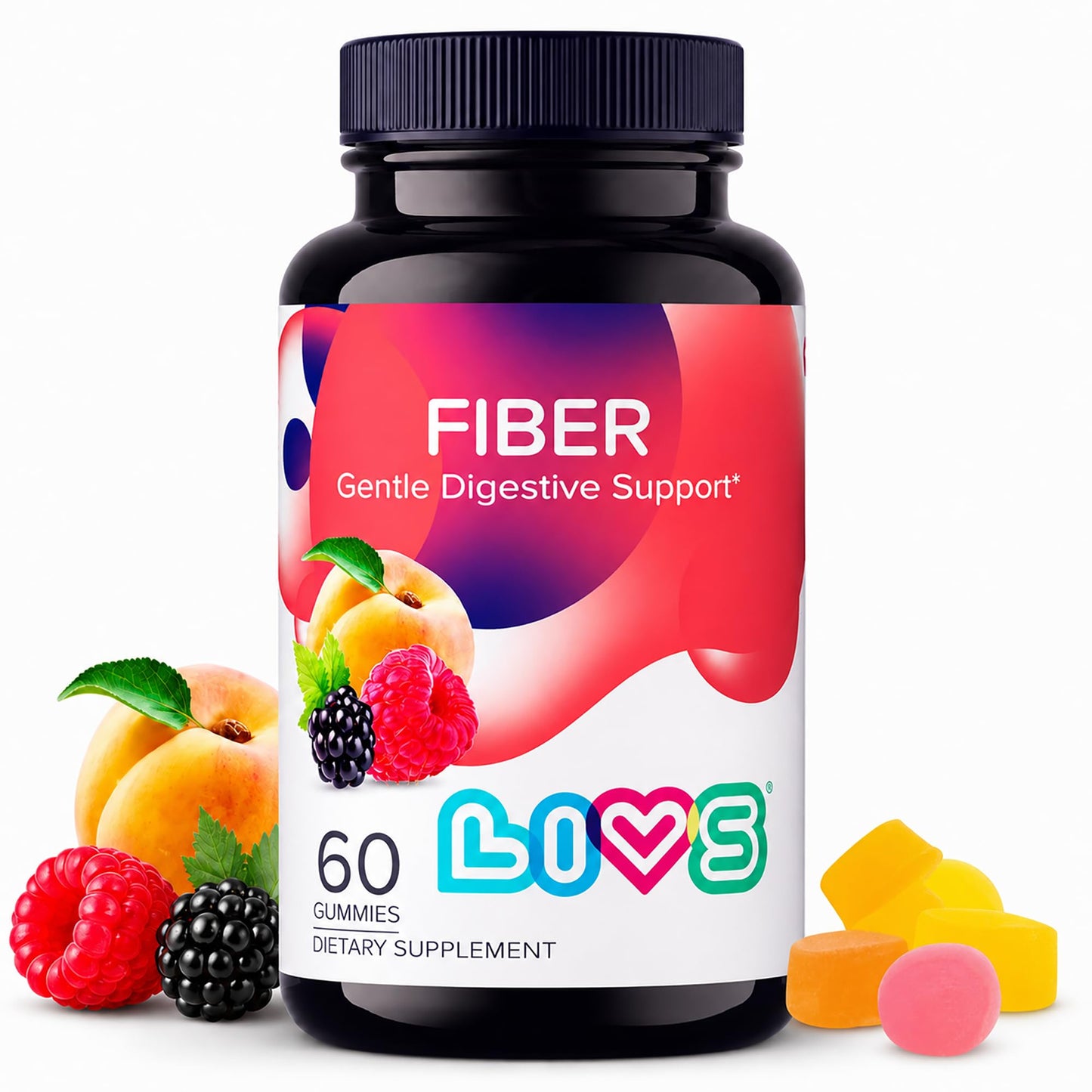 LIVS Fiber Gummies 60 Count
