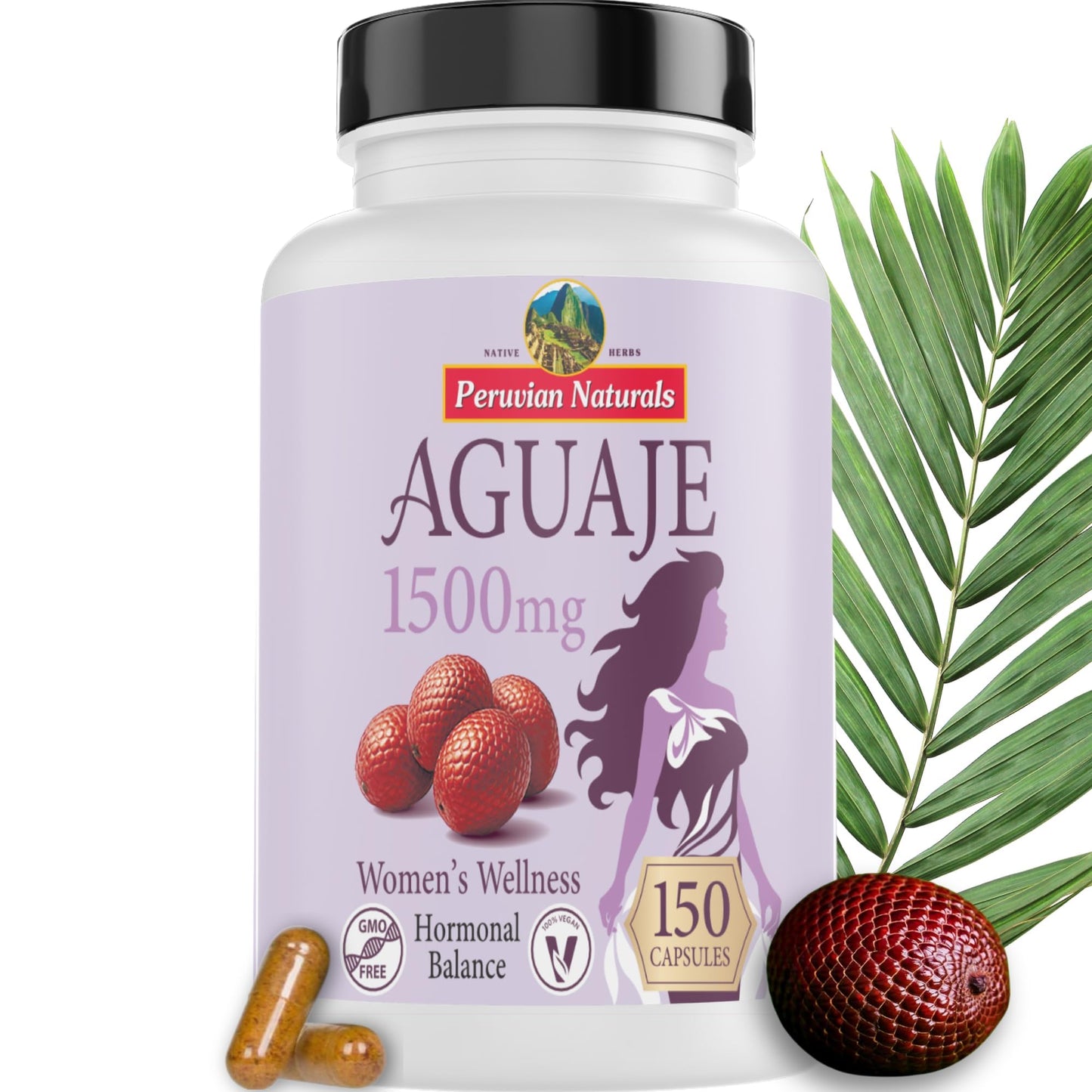 Peruvian Naturals Aguaje Capsules for Women 150 Count