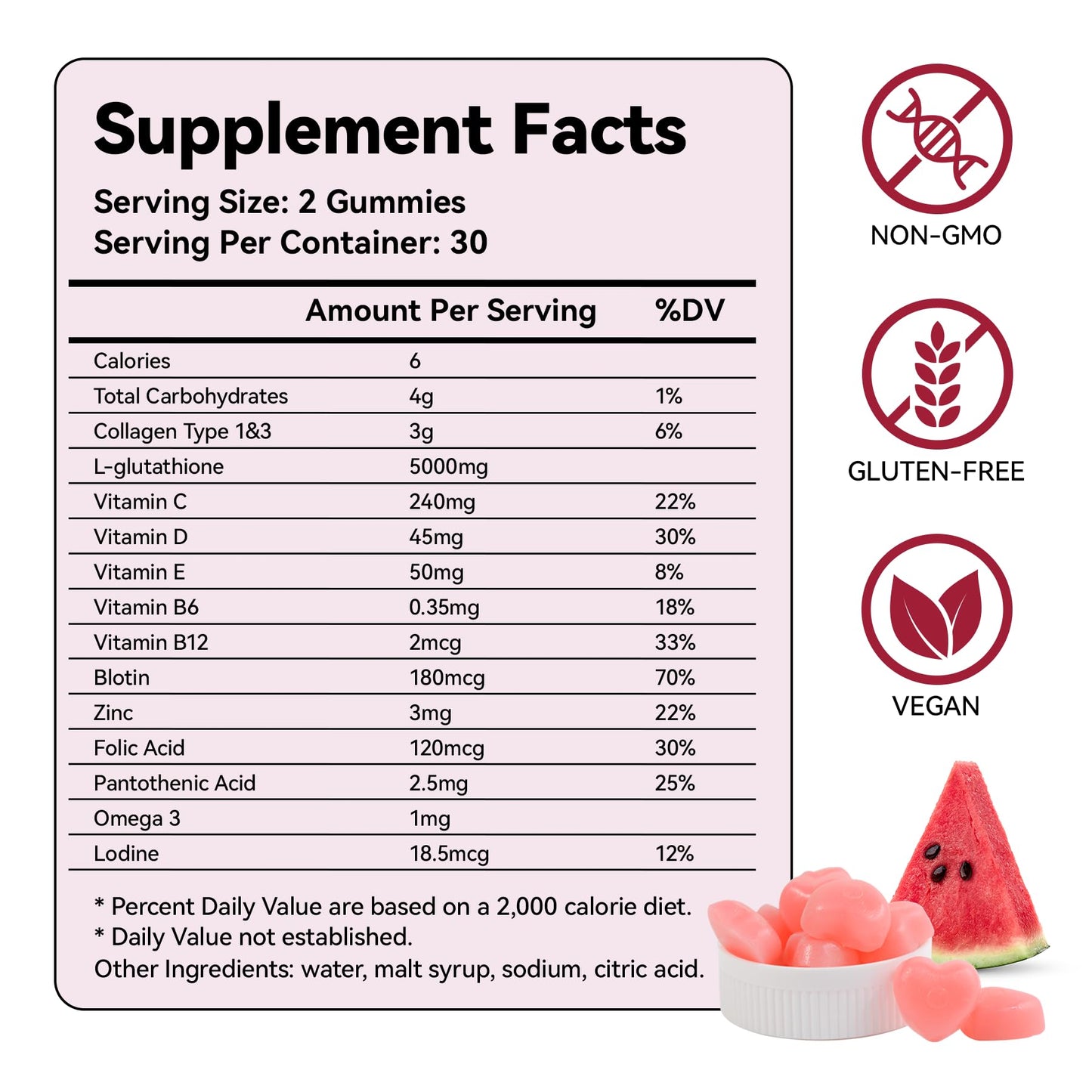 Laicuherb Glow Gummies for Women Skin & Nails Care, Gummy, 60 Count