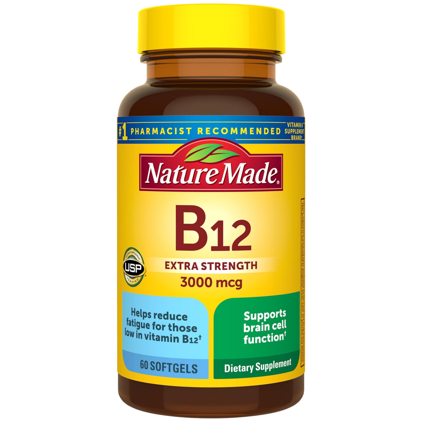 Nature Made Vitamin B12 Extra Strength 3000 mcg Softgels 60 Count