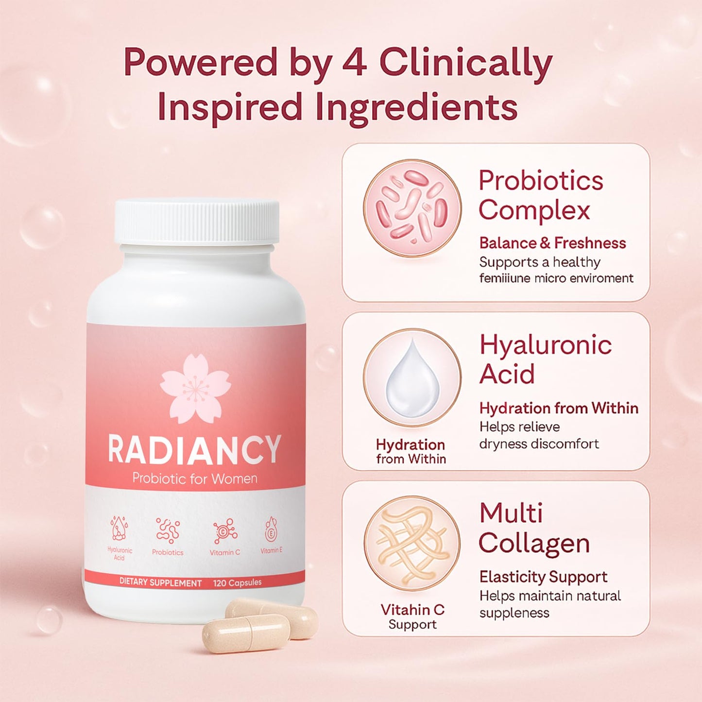 minyang Radiancy Probiotic for Women Capsule 120 Count