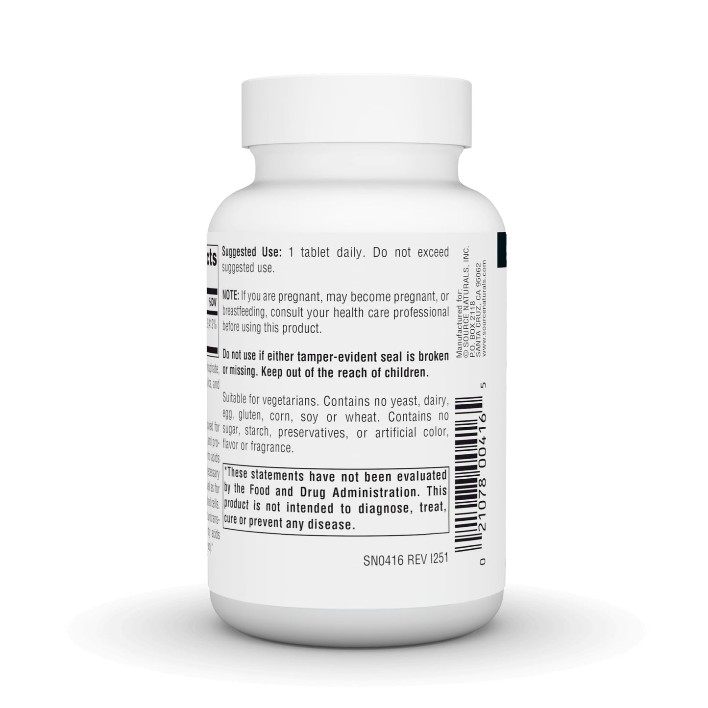 Source Naturals Vitamin B-6-500 mg Tablet, 100 Tablets