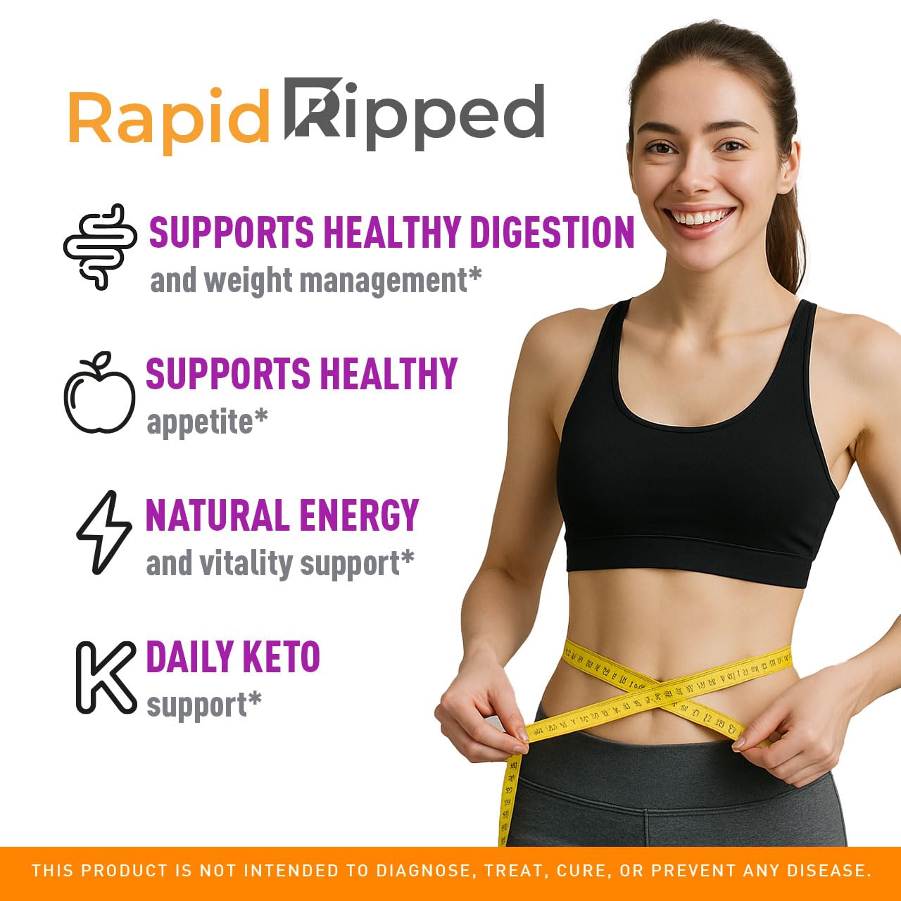 LIVORKA Rapid Ripped Keto ACV Gummies Weight Loss Support 60 Gummies