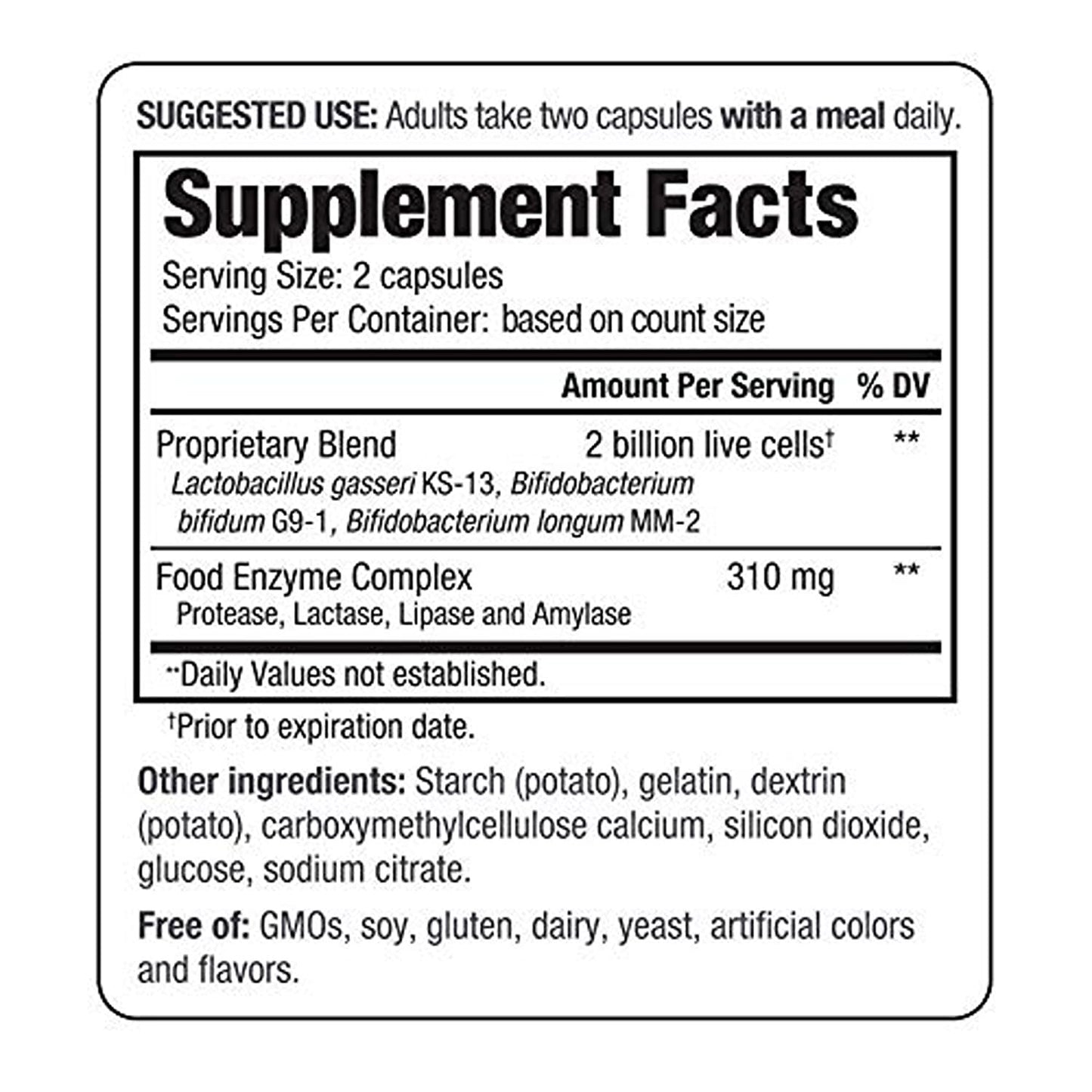 Kyolic Kyo-Dophilus Enzyme+ Probiotic, 60 Capsules