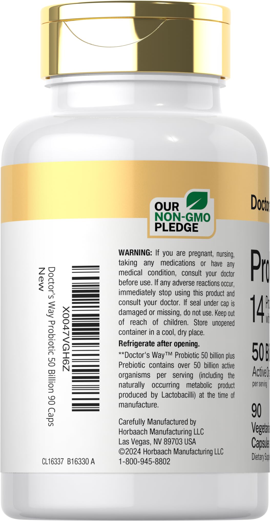 Doctor's Way Probiotic Supplement Capsule 90 Count