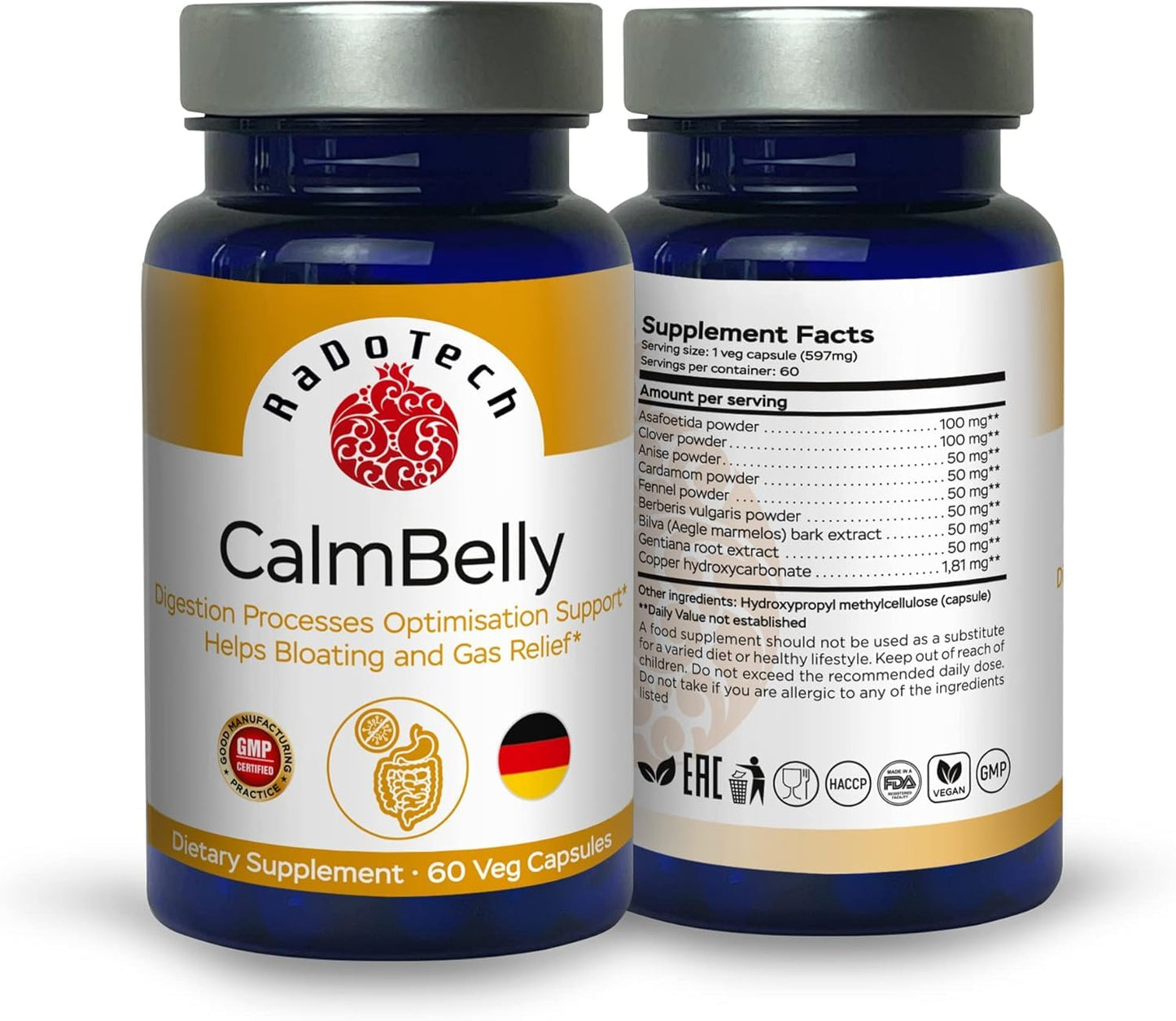 RaDoTech CalmBelly Capsule 180 Count