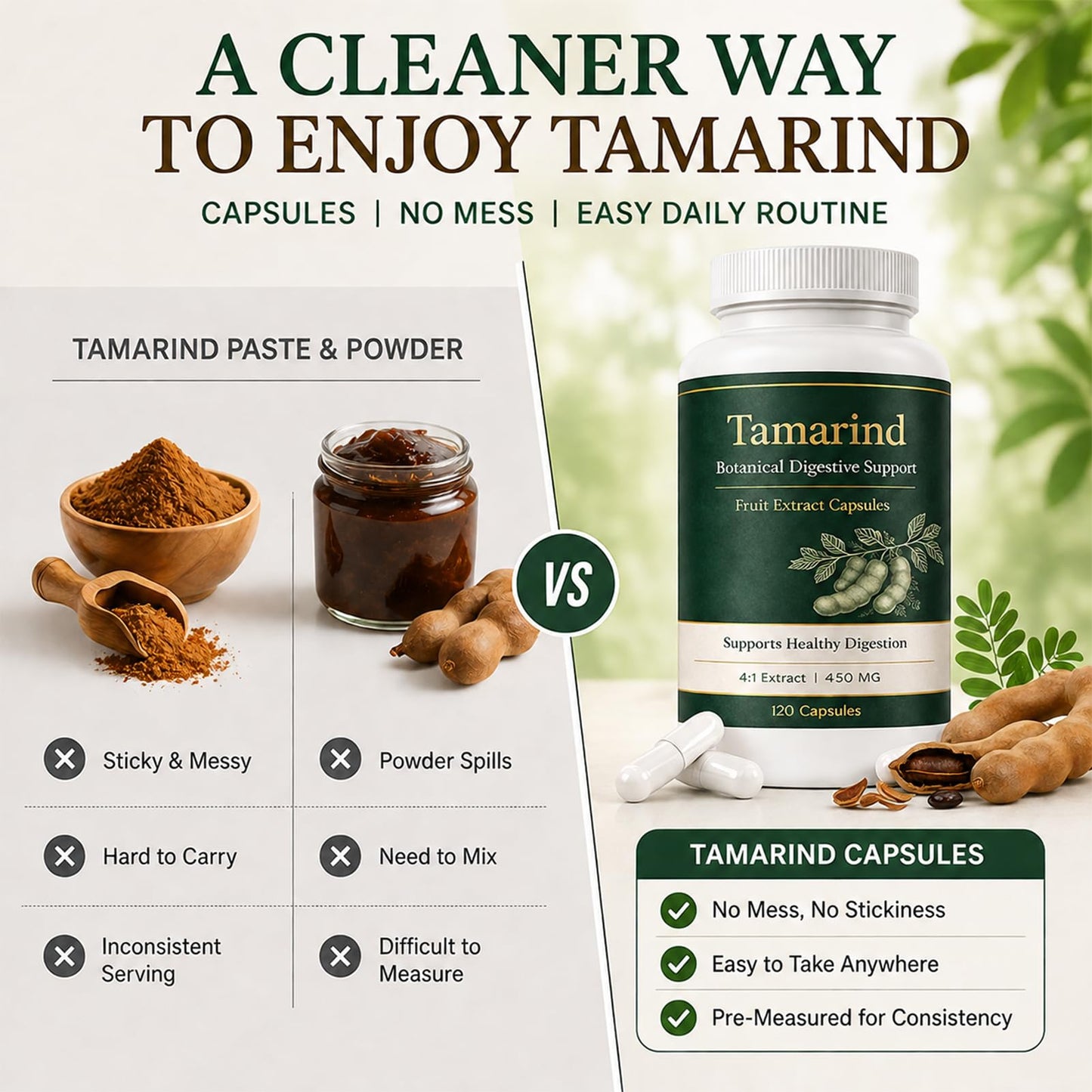 Tufonra Tamarind Seed Extract Supplement Capsules, 120 Count